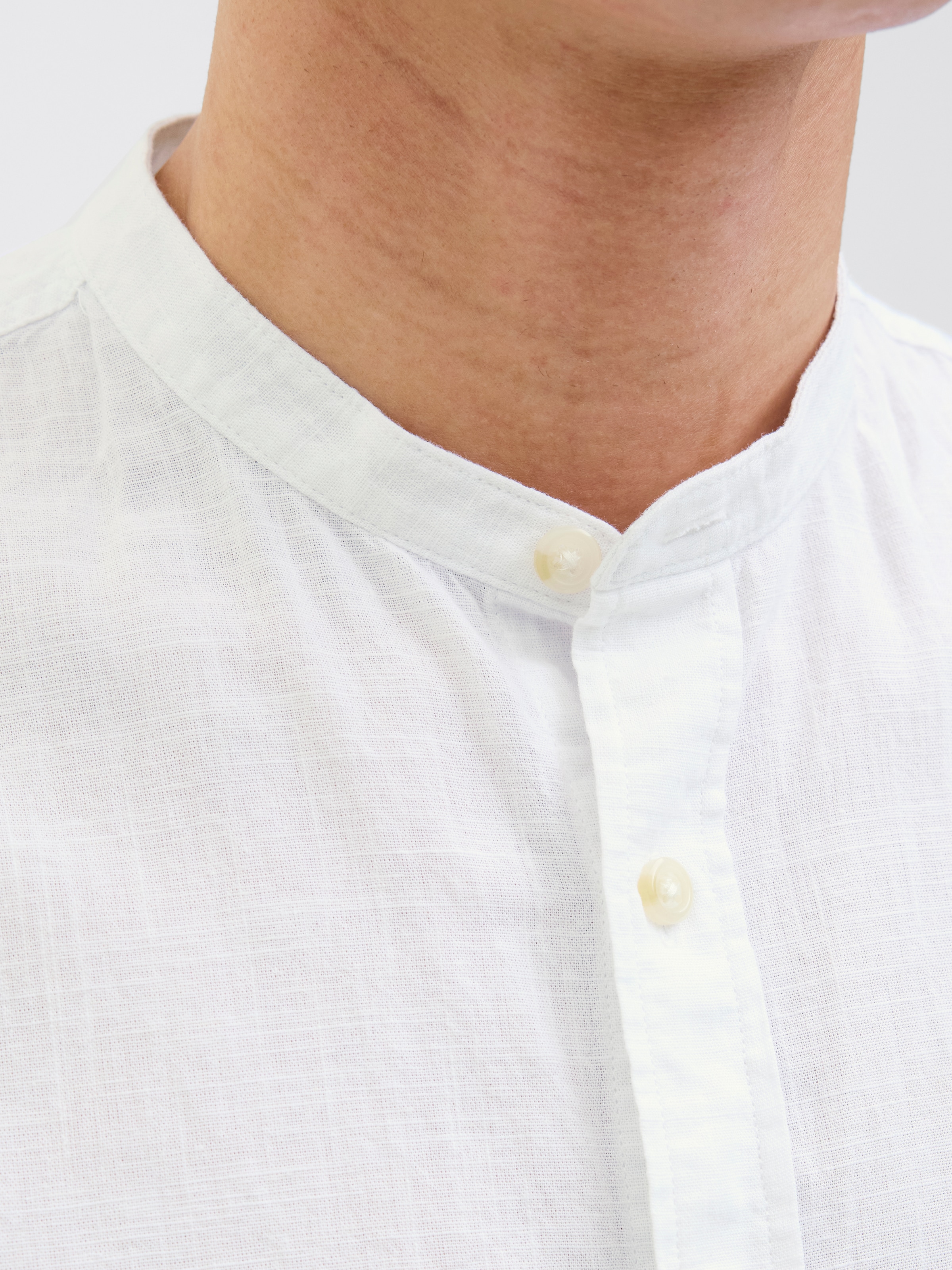 Jack & Jones Kurzarmhemd »JJESUMMER BAND SHIRT SS SN« mit Bandkragen