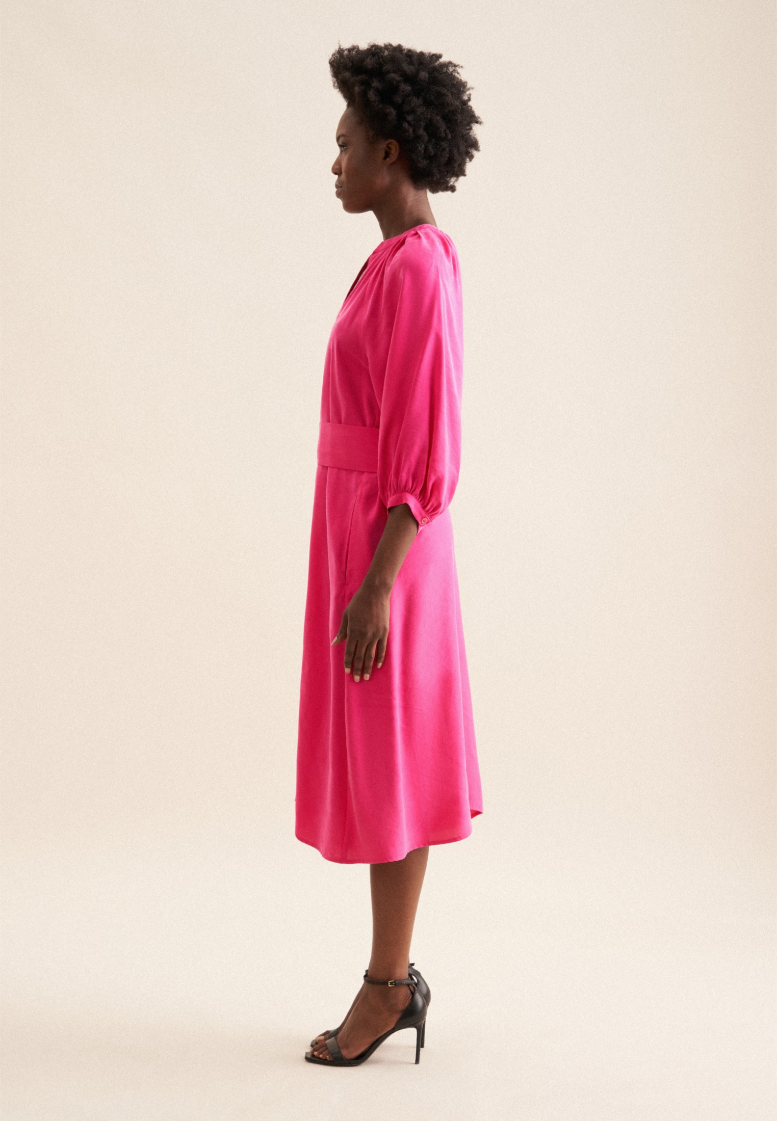 seidensticker Sommerkleid »Schwarze Rose« 3/4 Rundhals Uni