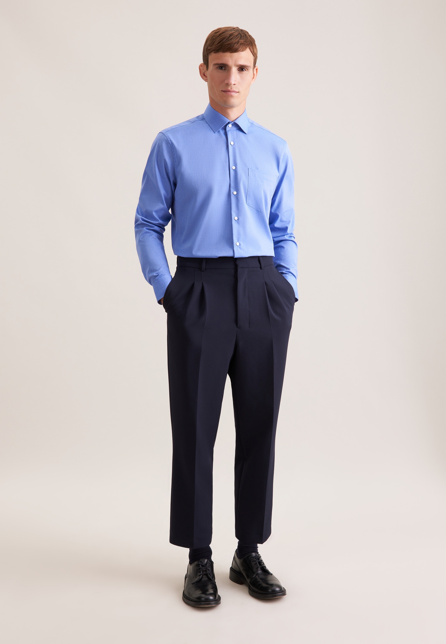 seidensticker Businesshemd »Schwarze Rose« Regular 1/1 Kentkragen Uni