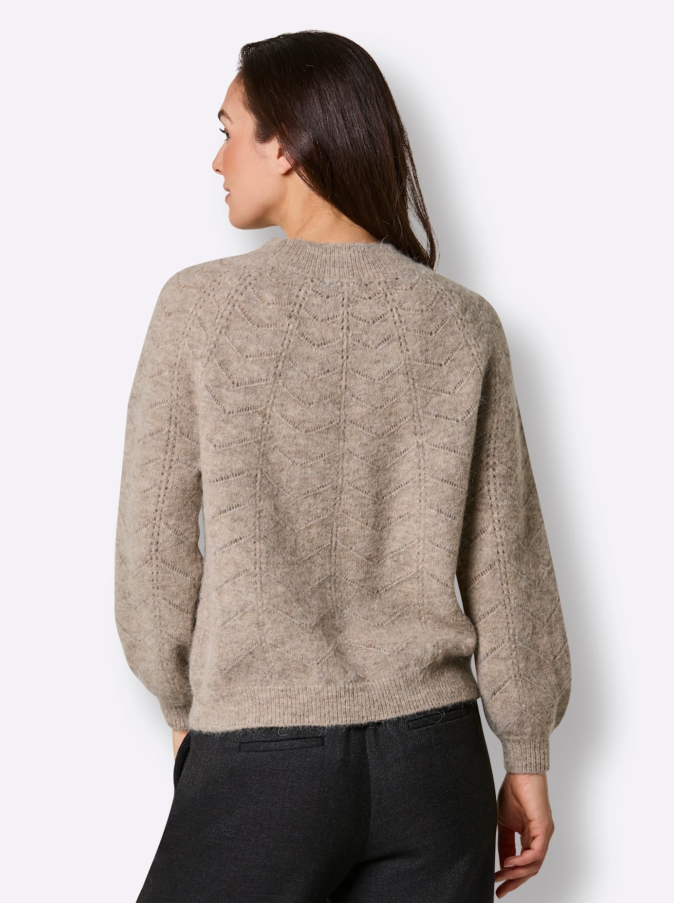 CREATION L PREMIUM Pull ajouré »Alpaka-Woll-Mix-Pullover«