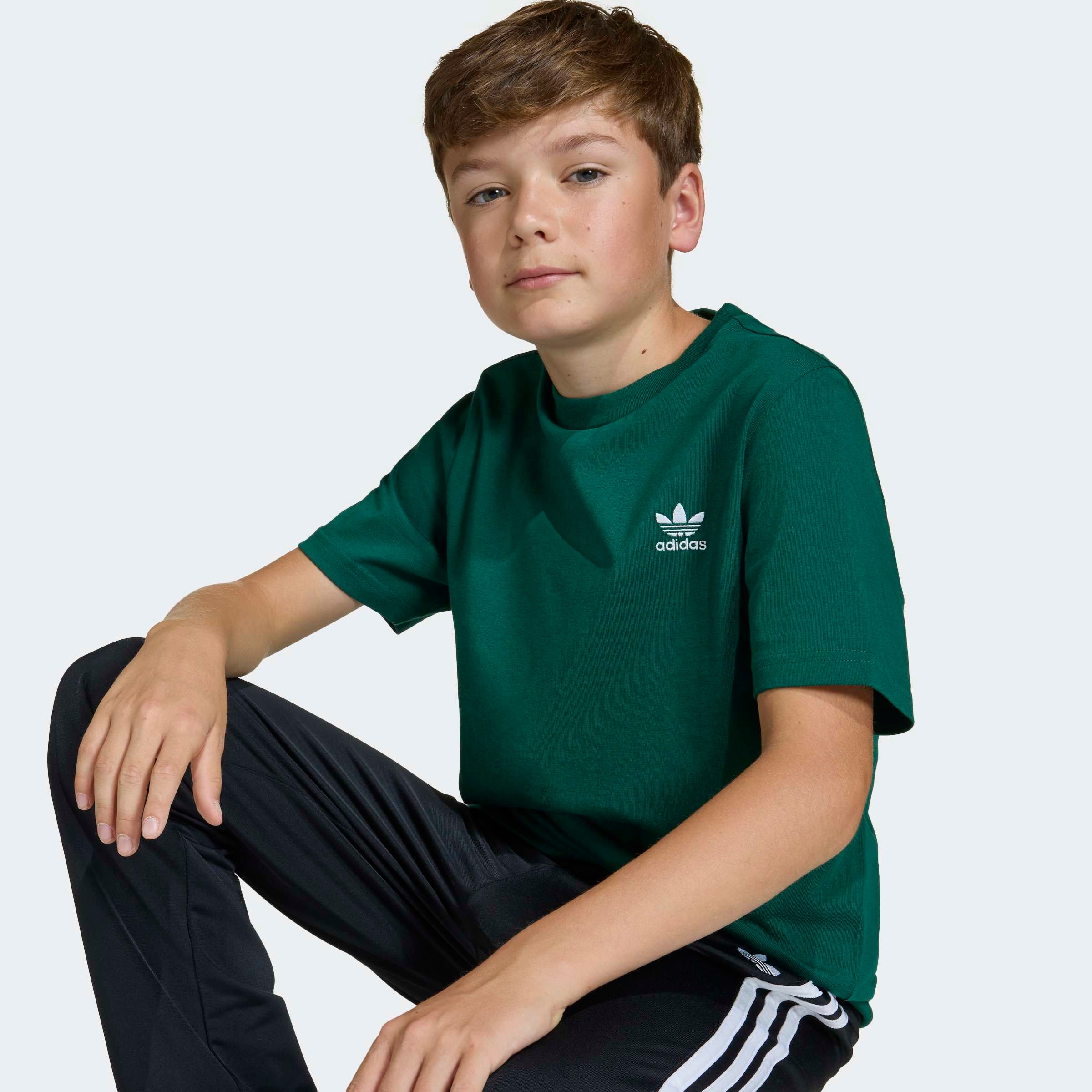 adidas Originals T-shirt »TEE« für Kinder und Teens, mit gerippten Details, mit Rundhalsausschnitt