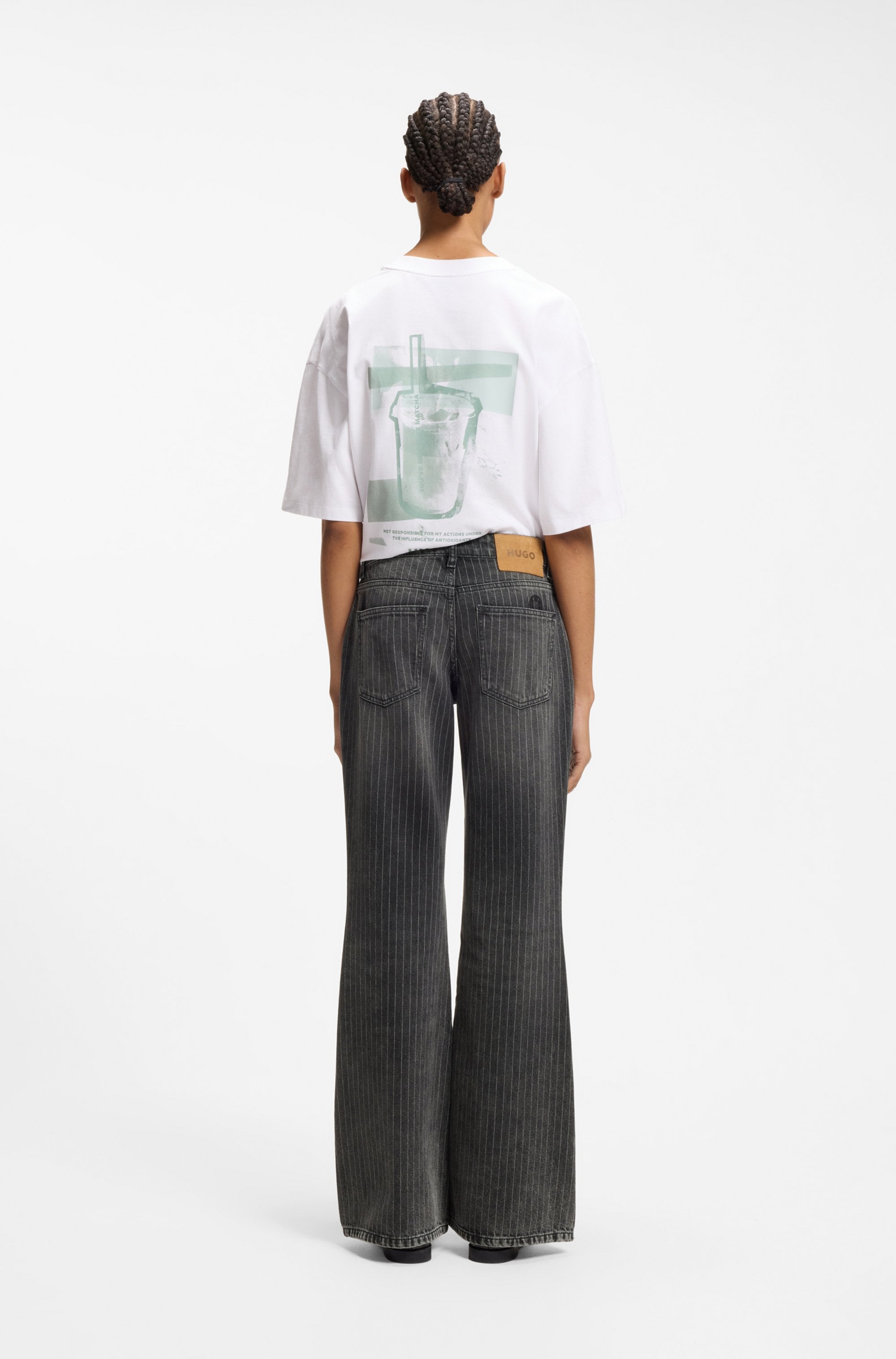 HUGO Jeans bootcut »Gelissa« mit Nadelstreifen, Mid Rise