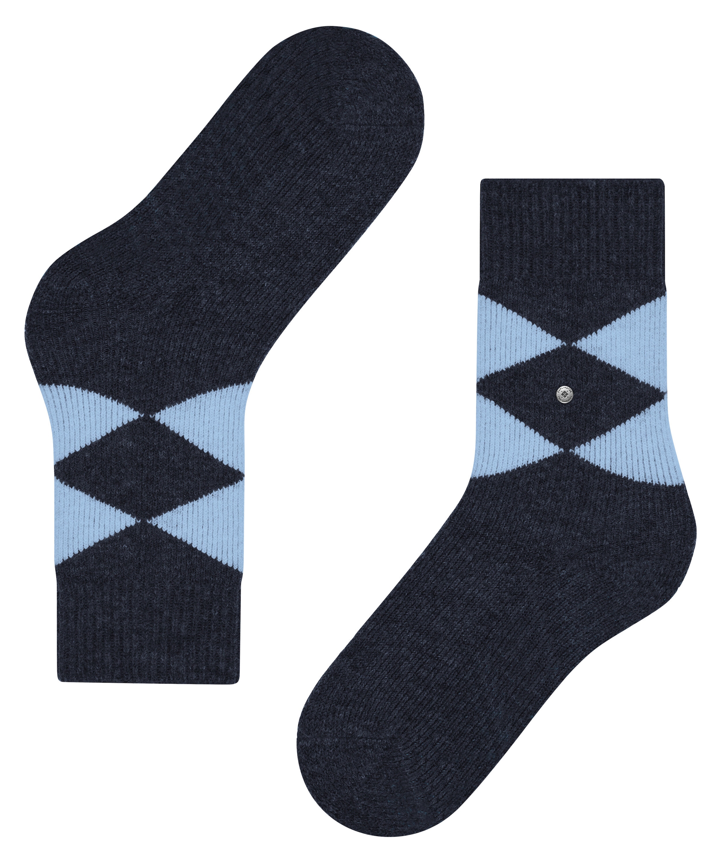 Burlington Chaussettes d'intérieur »Cosy Argyle« Taille unique 36-41, motif argyle, chaud, intérieur en peluche complète