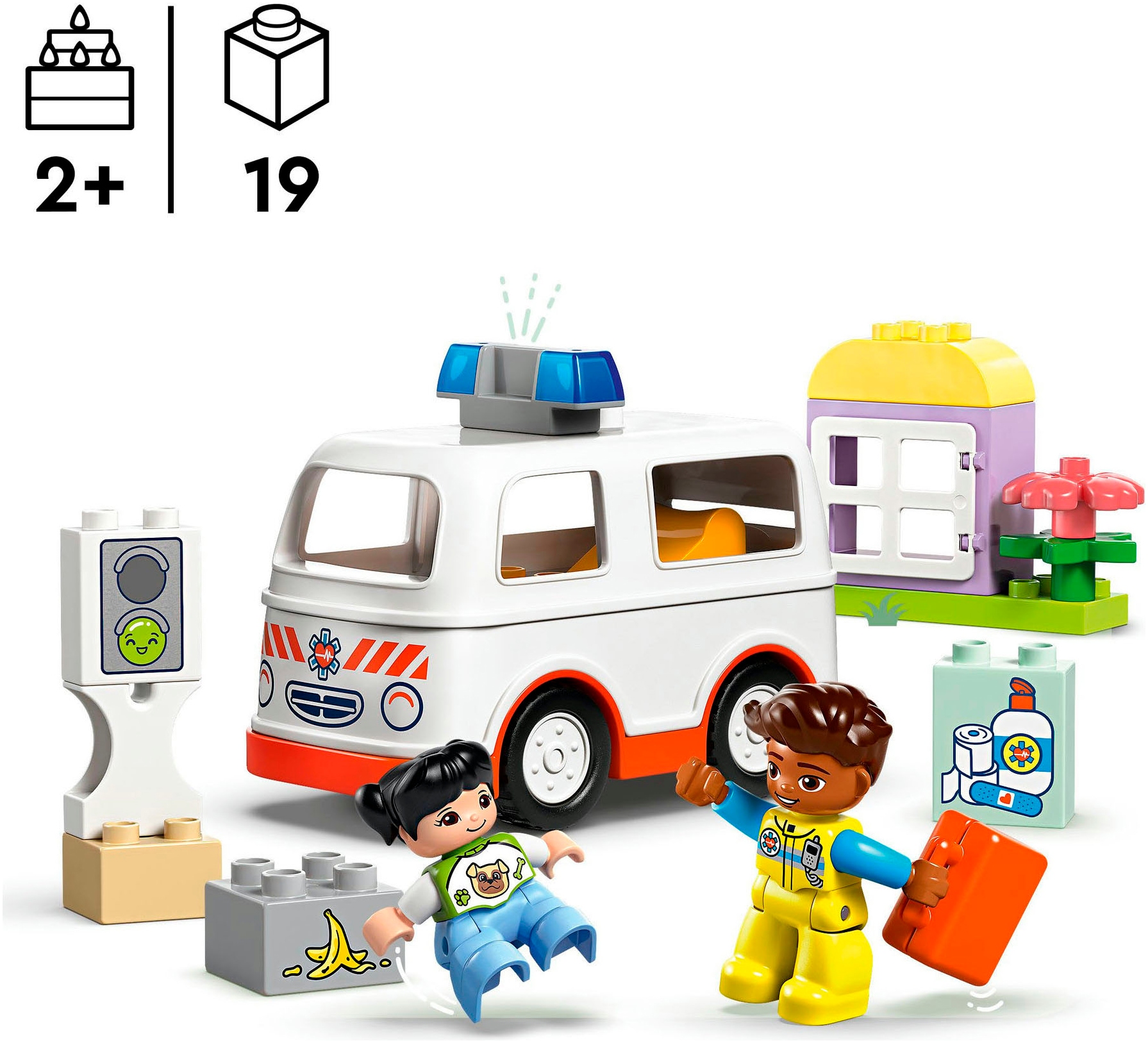 LEGO® Pions de construction »Rettungswagen mit Fahrer (10447), LEGO DUPLO Town« Made in Europe