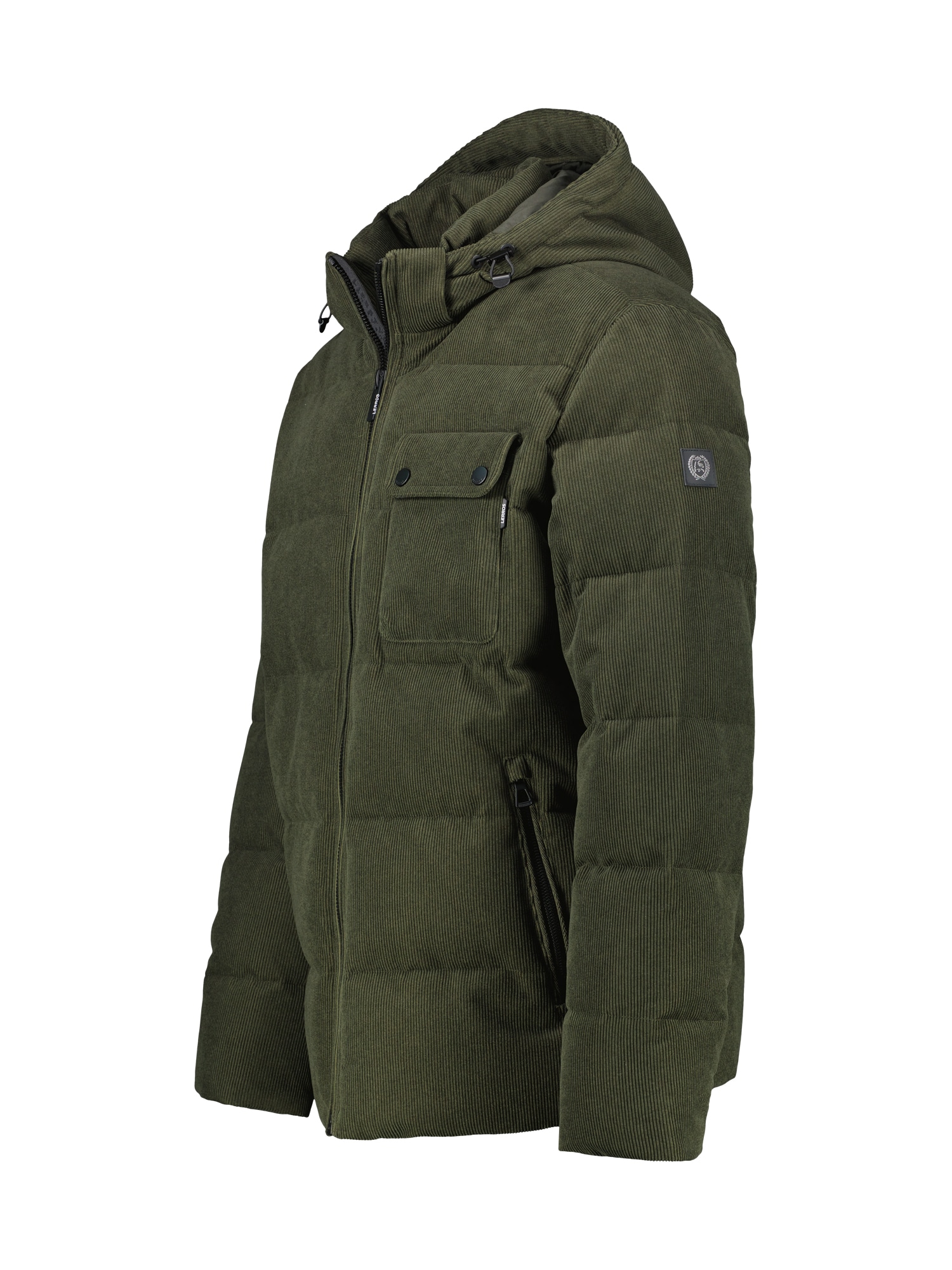 LERROS Veste d'hiver »Herren Steppjacke in funktionaler Cord-Optik« mit Kapuze