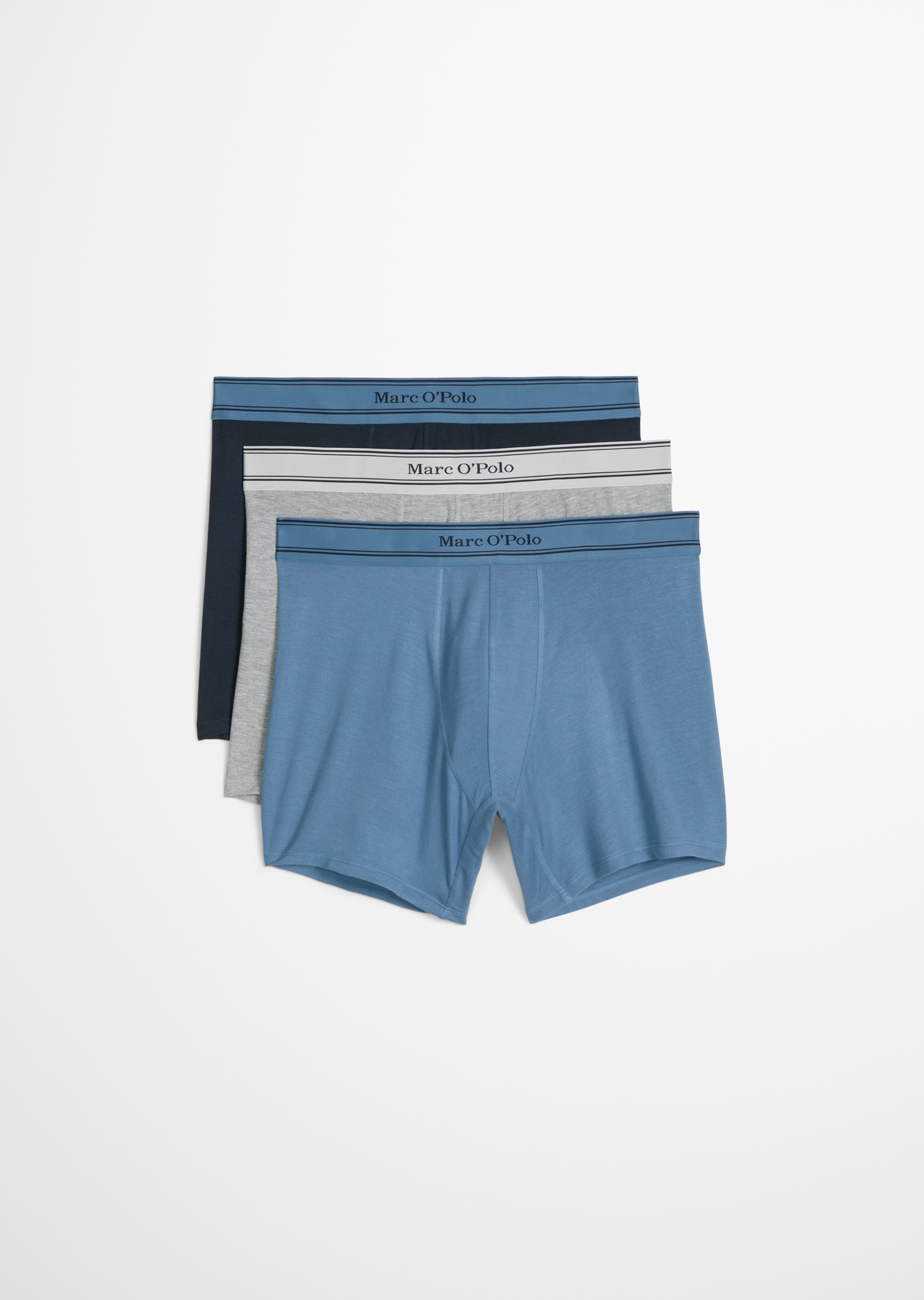Marc O'Polo Pantalon rétro »Modal« avec jambe un peu plus longue, ceinture logo, sans braguette