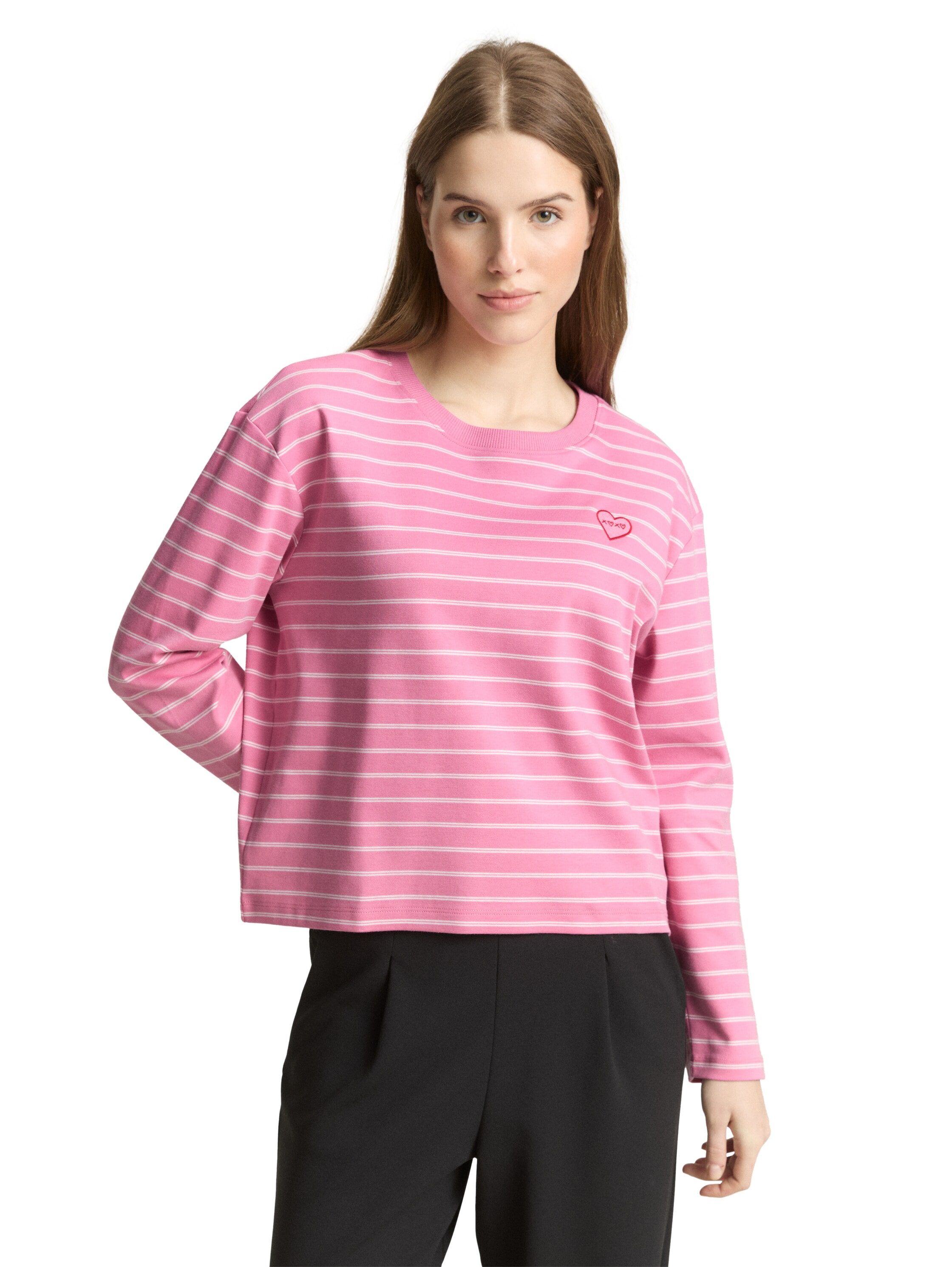 TOM TAILOR Denim T-shirt mit Streifen Muster