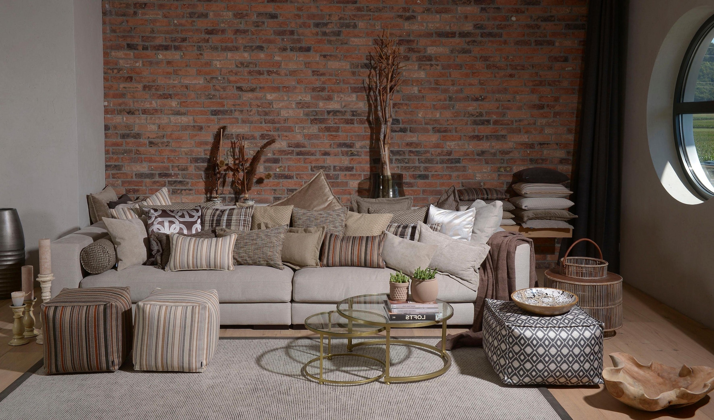 H.O.C.K. Dekokissen »Refosco« mit feinem Karomuster, Kissenhülle mit Füllung, 1 Stück