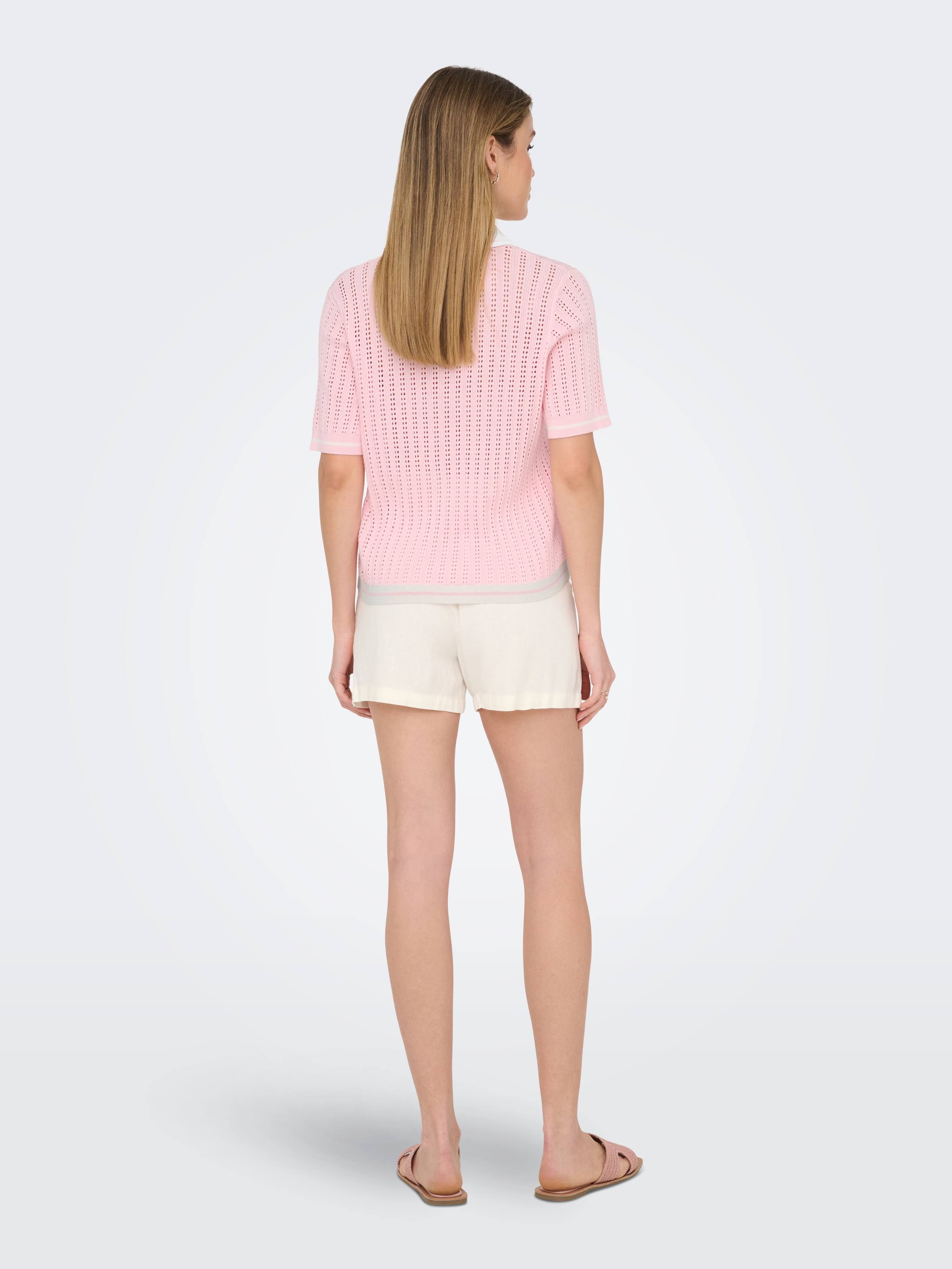 ONLY Pull à col polo »ONLSPORTI SS POLO KNT NOOS« coton, coupe régulière