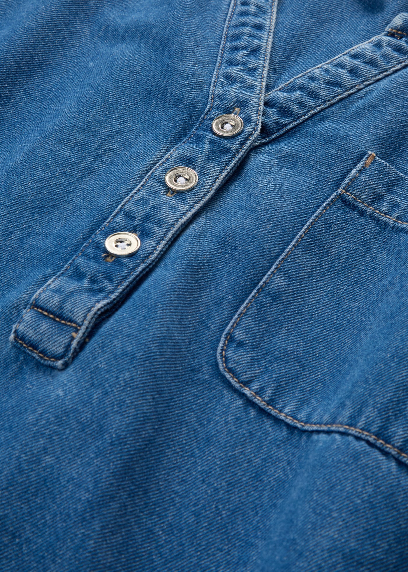 bonprix Blouse en jean tunique, en coton pur, coupe oversize, manches longues
