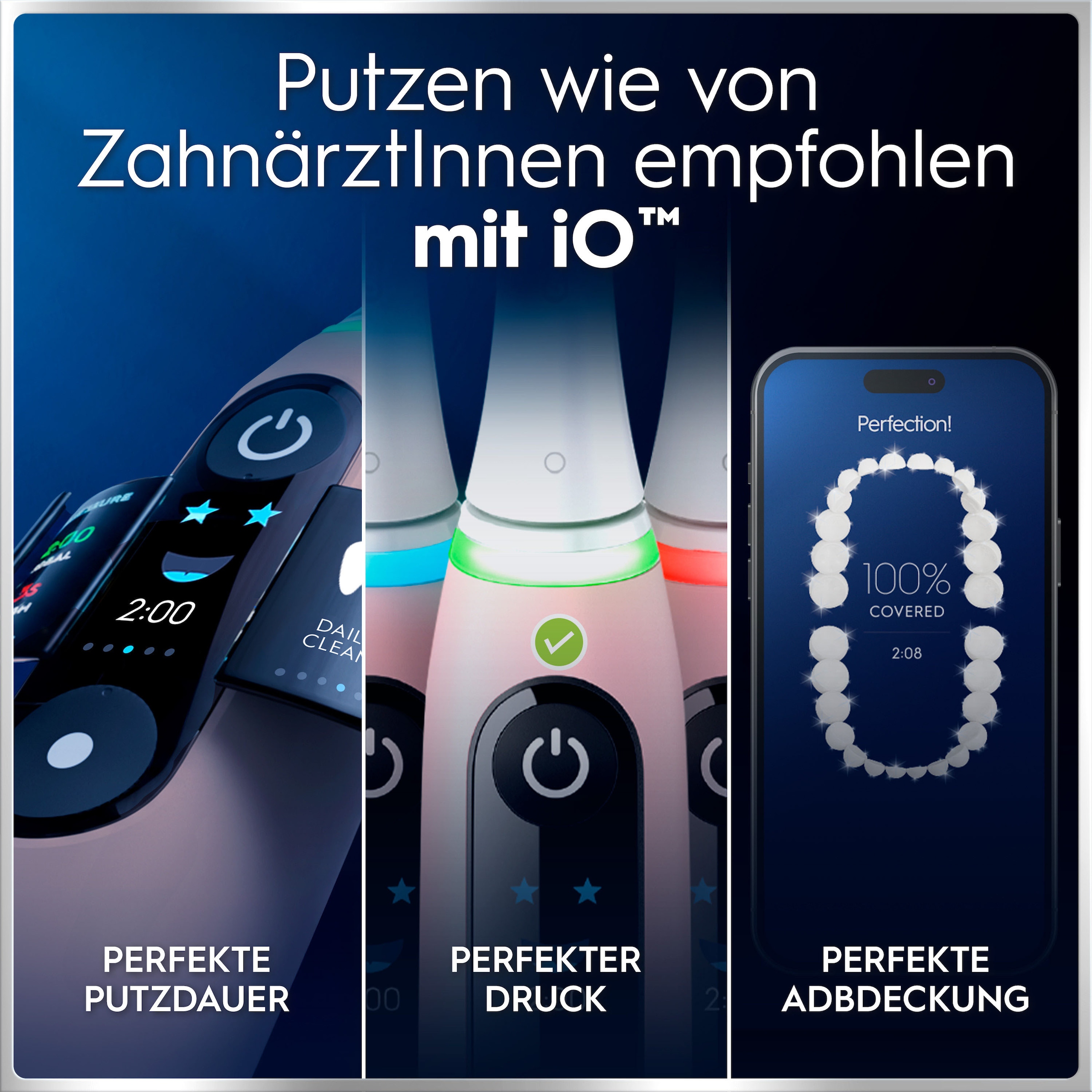 Oral-B Brosse à dents électrique »iO Series 6 N« 2 cuis Aufsteckbürsten technologie magnétique, écran et étui de voyage