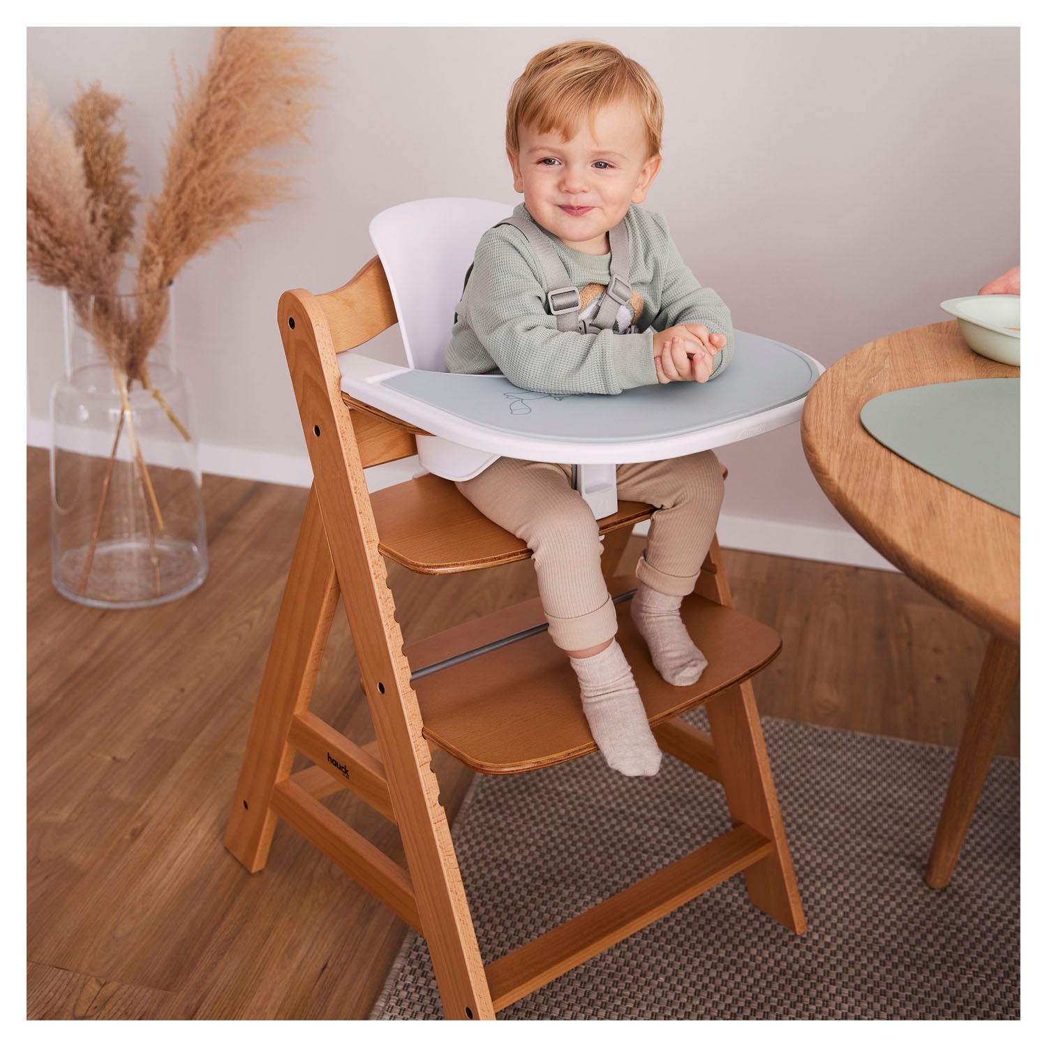 Hauck Hochstuhltablett »Alpha Click Tray, Black« aus recyceltem Material