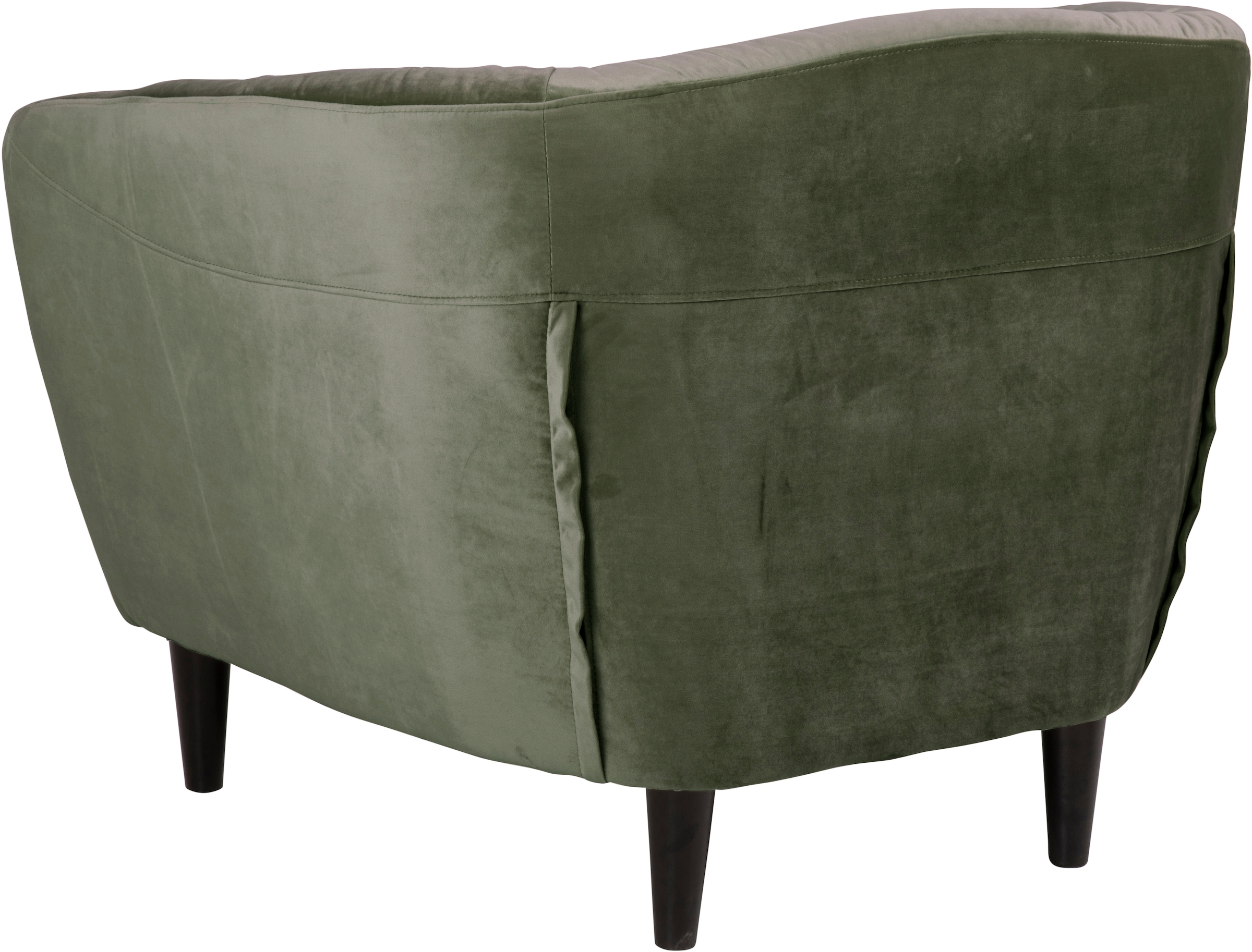 ACTONA GROUP Fauteuil lounge »Ria Armlehnstuhl, Polstersessel, Einzelsofa, Relaxsessel,« fauteuil 1 place, tissu velours, pieds en bois massif, ressorts ensachés, capitonnage