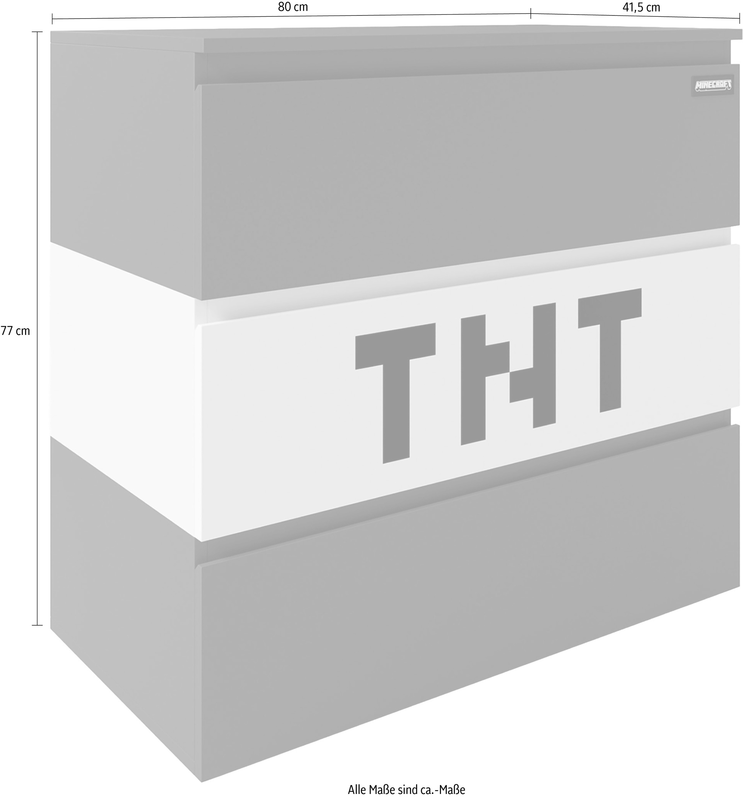 Phoenix Commode »Minecraft TNT Kommode« avec éclairage