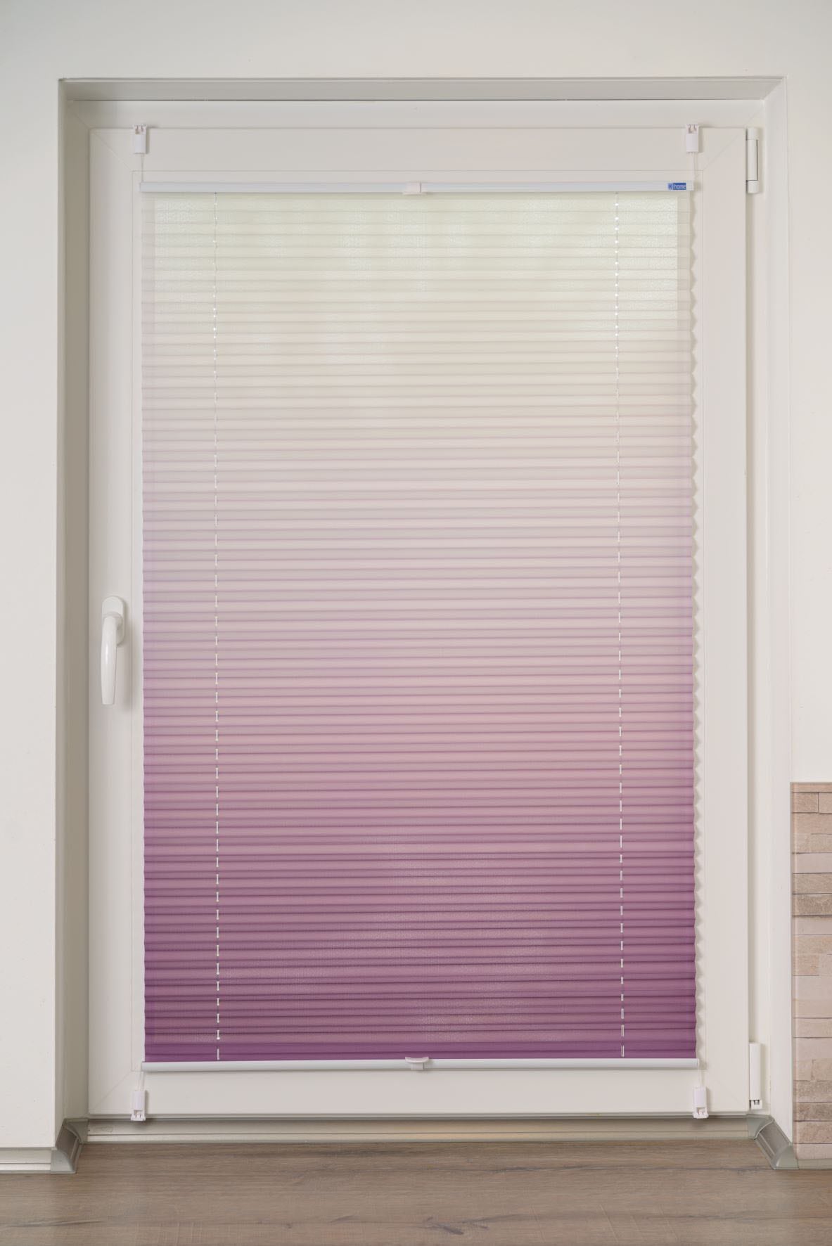 K-HOME Plissee »Farbverlauf Sunrise« Lichtschutz ohne Bohren verspannt