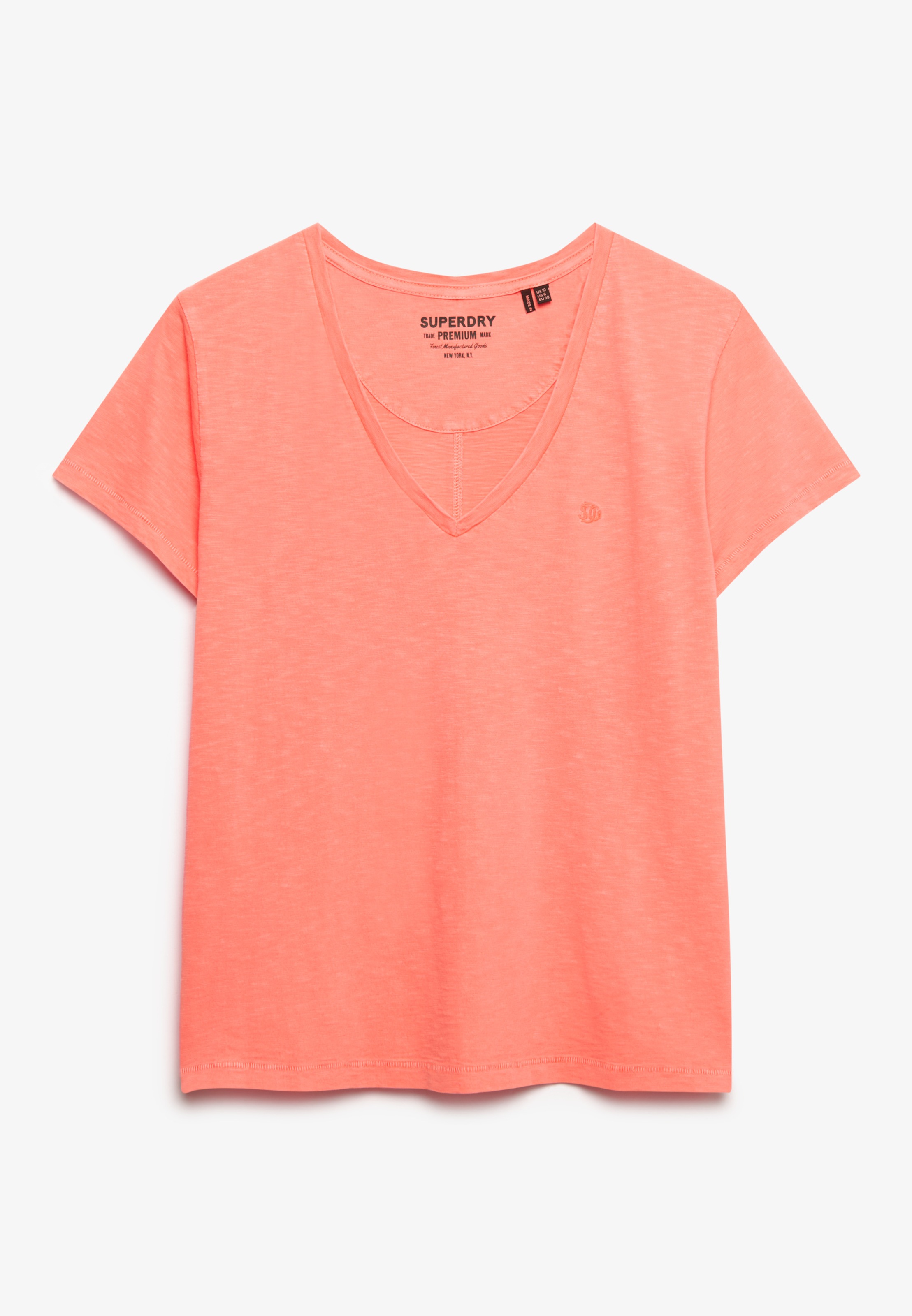 Superdry T-shirt »STUDIOS SLUB EMB VEE TEE« Baumwollmischung, relaxed fit