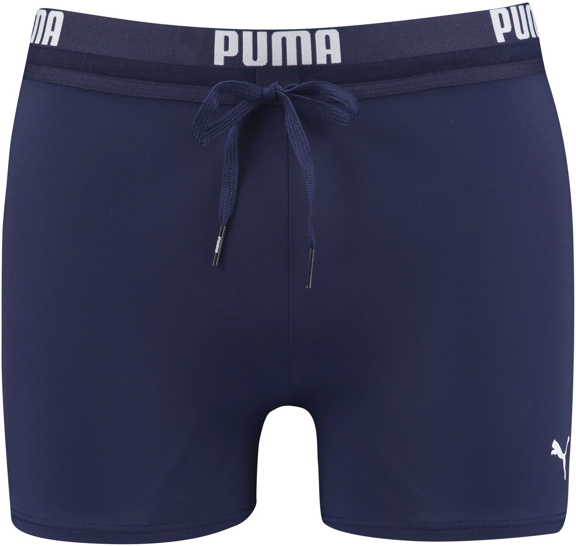 PUMA Badehose »PUMA SWIM MEN LOGO TRUNKS 1P« elastischer Logobund mit integriertem Kordelzug
