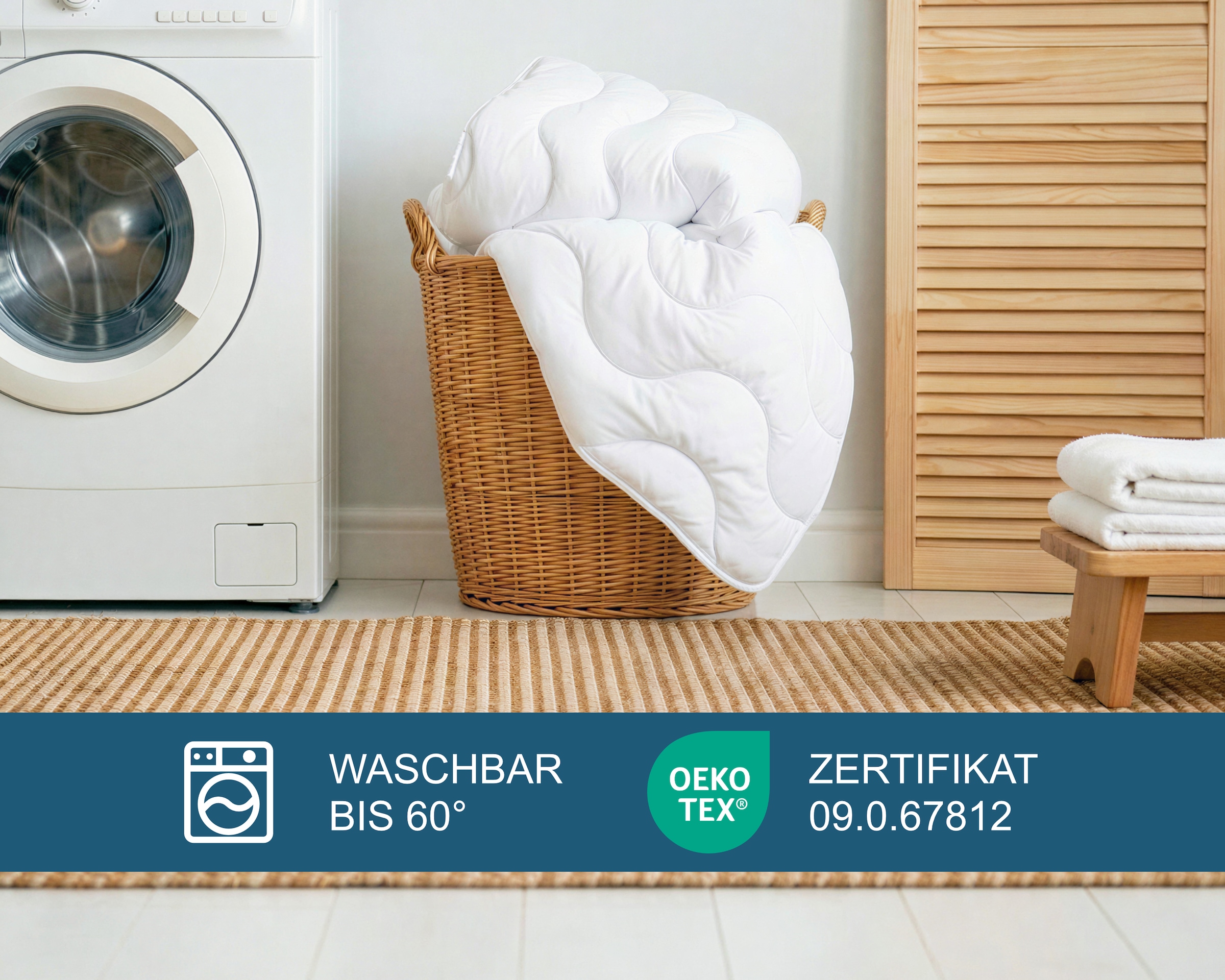 GOODproduct Microfaserbettdecke + Microfaserkissen »Mailo, Bettdecke 135x200 cm, 155x220 cm« 2-tlg., Set mit Kissen 80x80 cm, Sommer, Winter