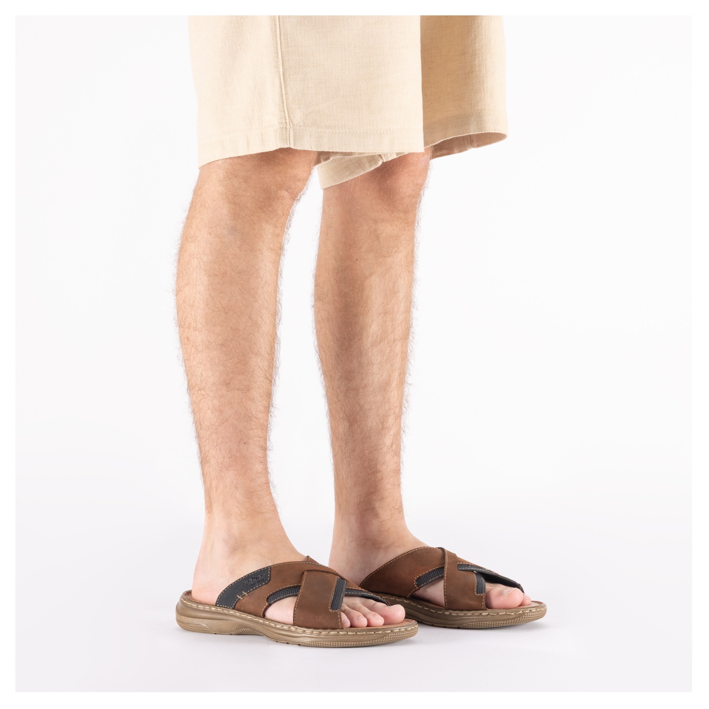 Rieker Pantolette  Chaussure d'été, chaussure de plage, chaussure de vacances avec bandage croisé