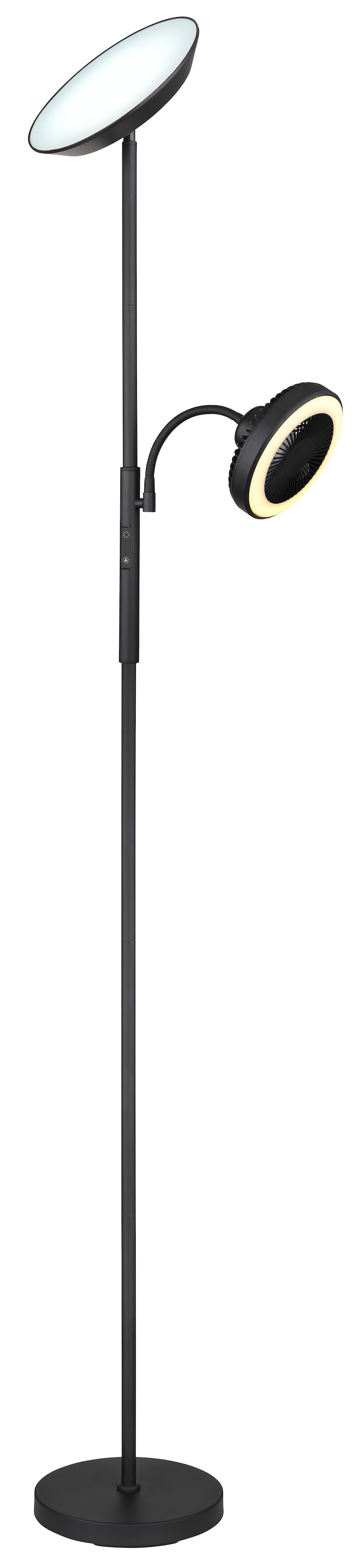 GLOBO LIGHTING Plafonnier LED »DAVYD« Module LED 1 cuis blanc chaud - blanc froid Lampadaire, lampe sur pied, lampe de lecture avec ventilateur, salon