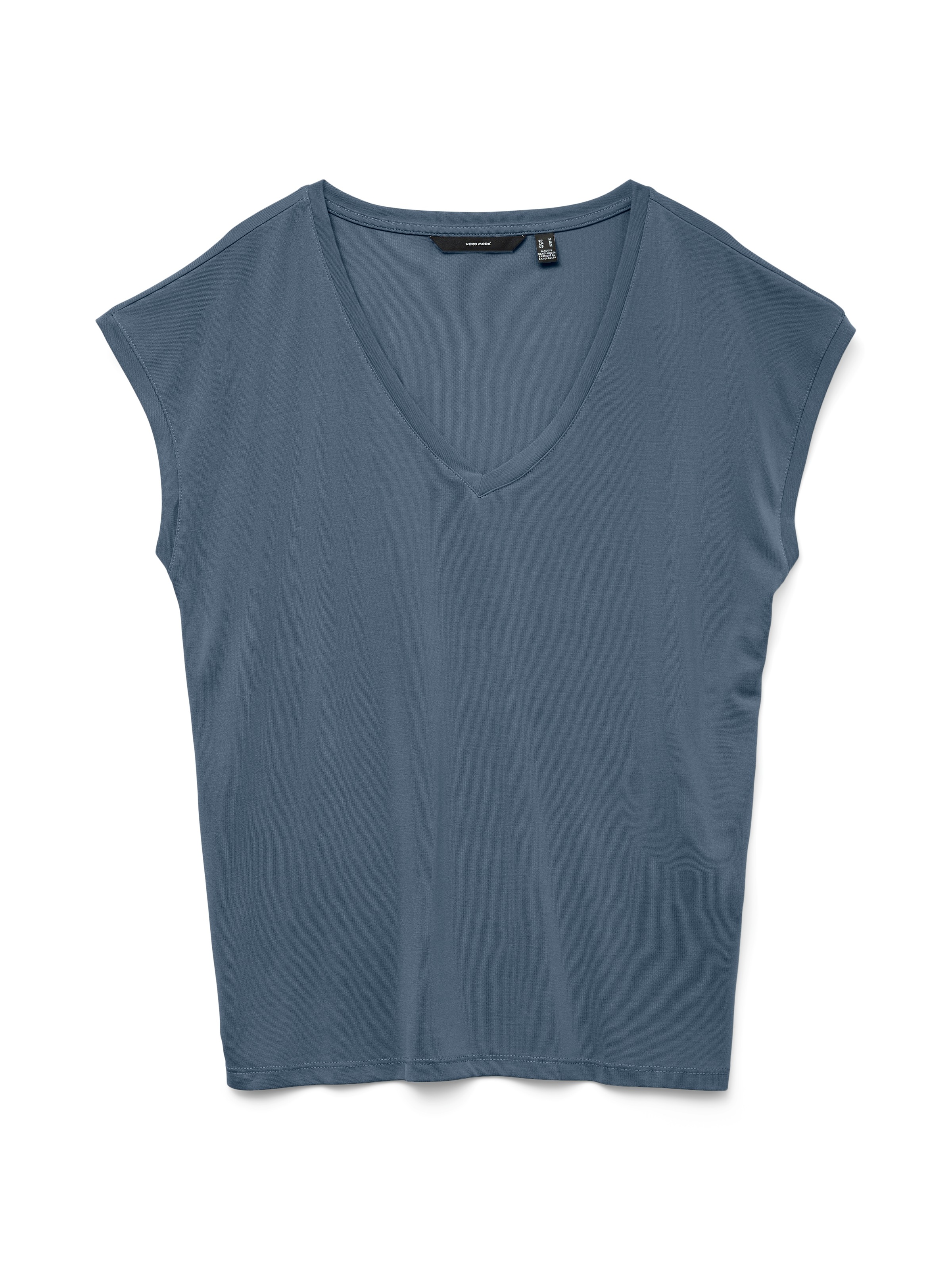 Vero Moda T-shirt en V »VMFILLI SS V-NECK TEE GA NOOS« Materialmix, relaxed fit