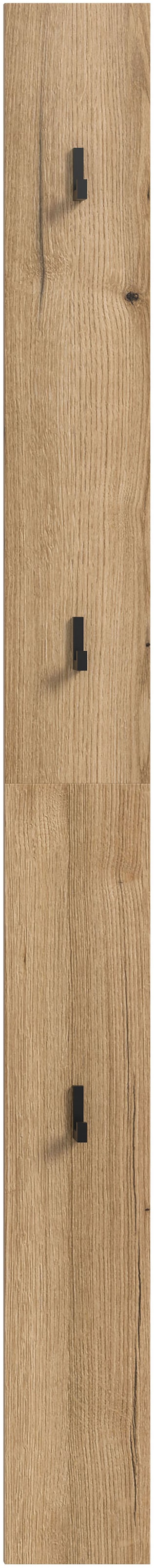 Home affaire Panneau de vestiaire 1 cuis tlg. Oran, Evoke Oak, Garderobenpaneel mit drei Haken, Flurgarderobe