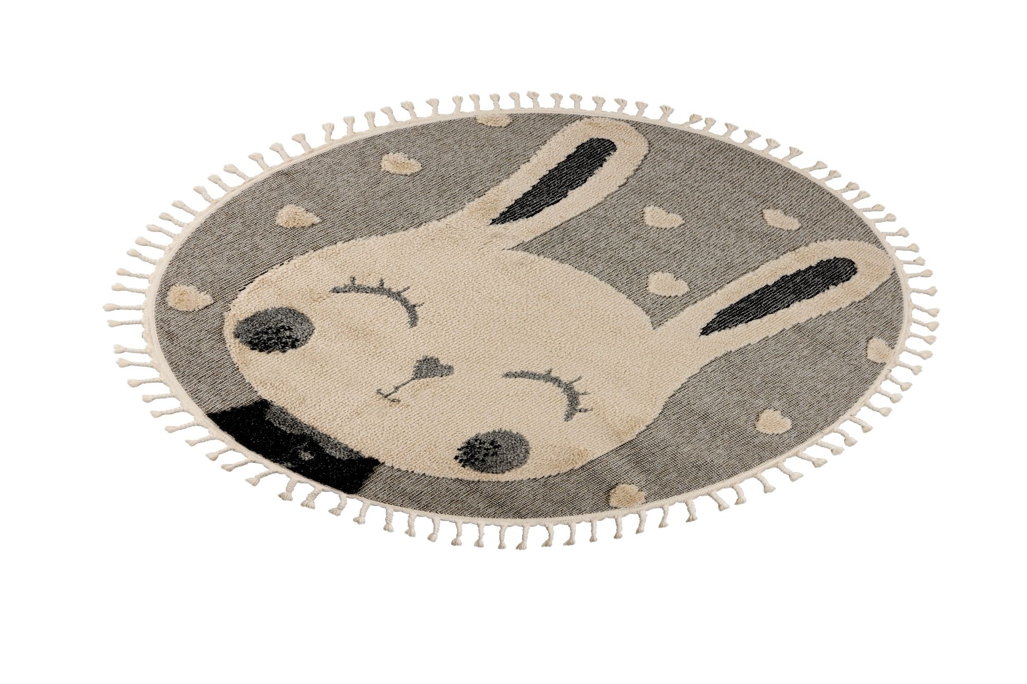 Kayoom Tapis pour enfants »Modena 420« Rectangulaire 11 mm Höhe auch in rund, Kurzflor, Hoch Tief, mit Fransen