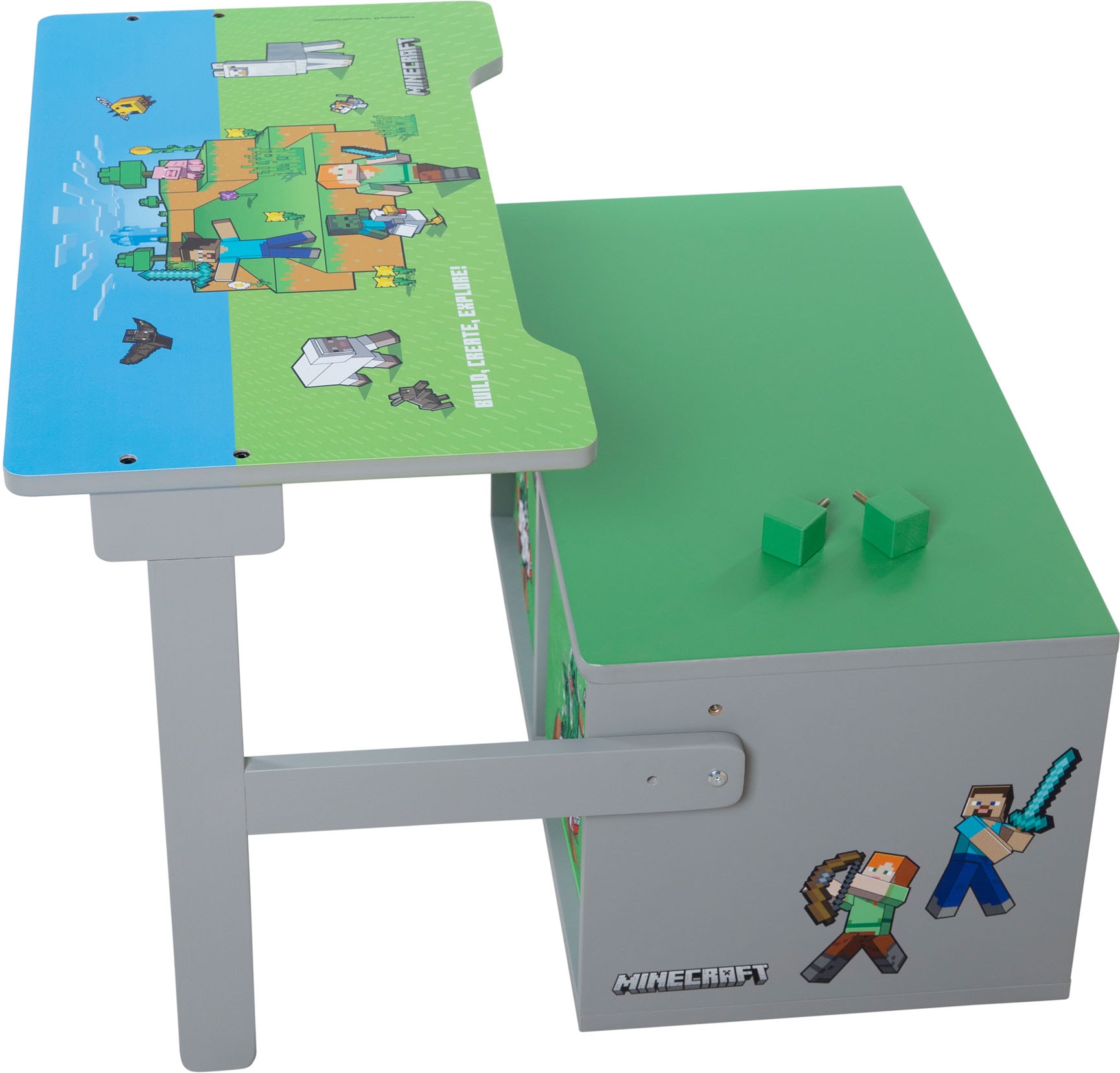 Phoenix Banc »Minecraft Spielbank« 3 cuis tlg. repliable en banc de jeu avec table
