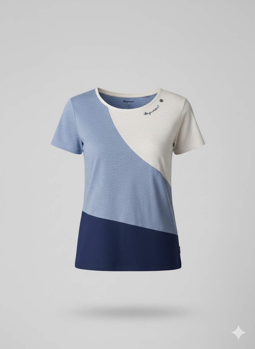 Ragwear T-shirt à manches courtes »MINT BLOCK O« mit Logo-Patches an Saum und Ärmel