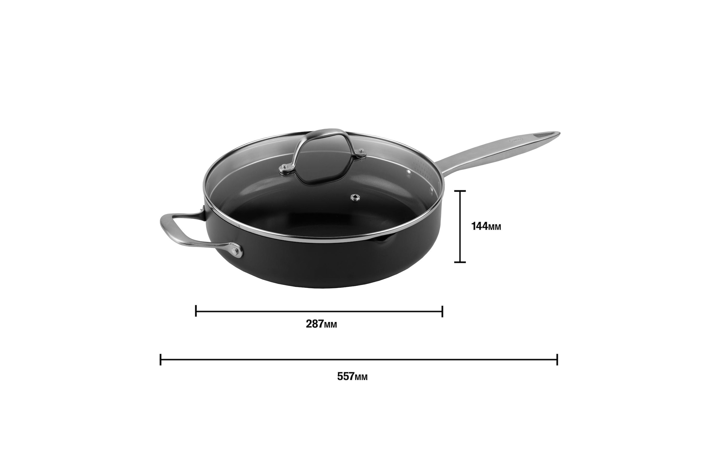 zyliss Poêle à frire »Ultimate Pro mit Glasdeckel 28 cm« Keramik Hochwertige Bratpfanne