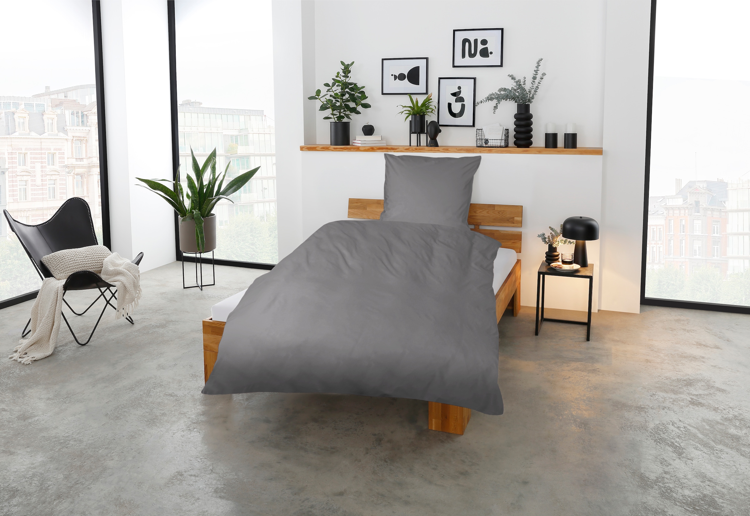 CASATEX Linge de lit »Uni« 2 cuis Uni Design, Reissverschluss, tolle Farben