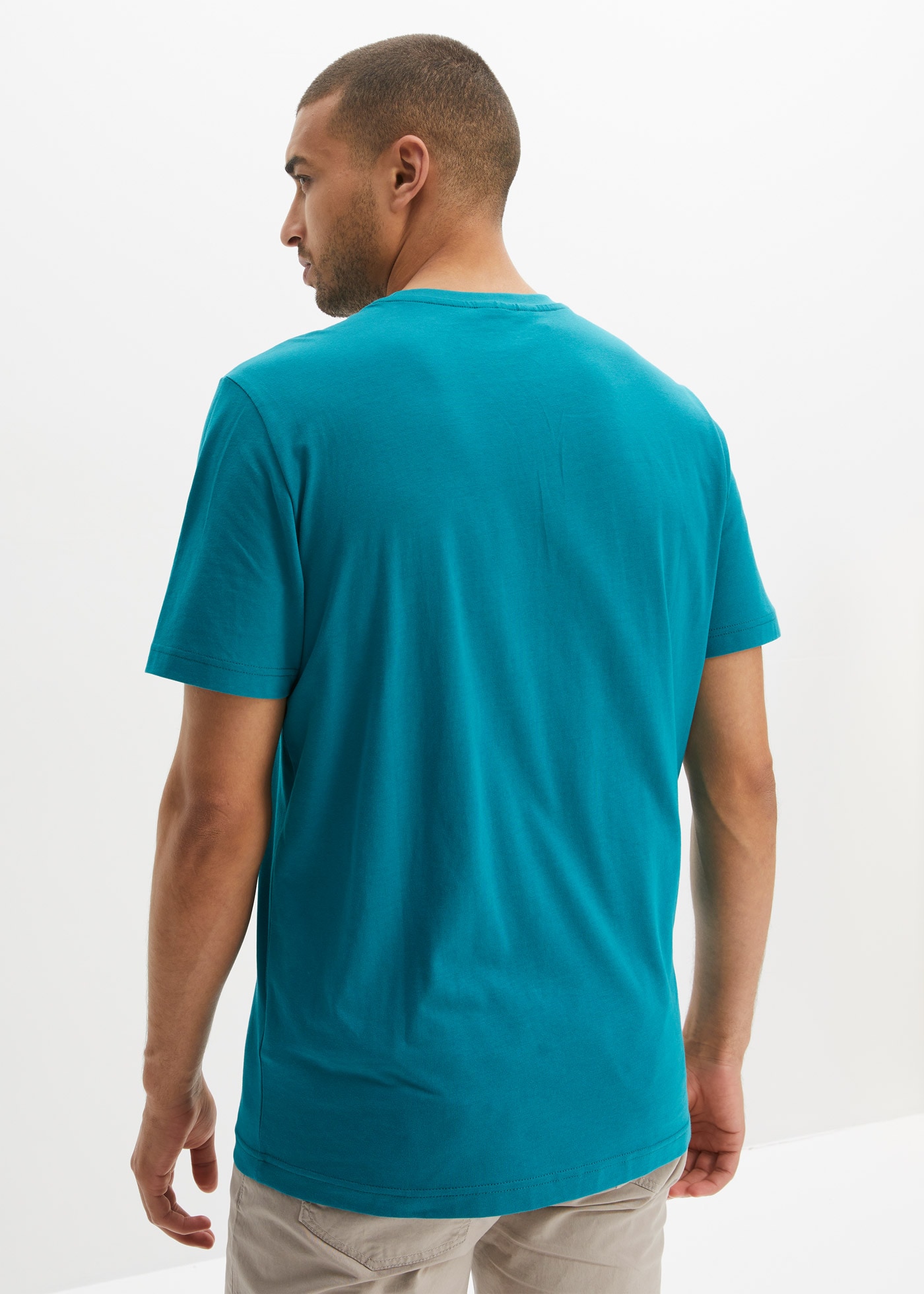 bonprix T-shirt Paquet, 2 Regular Fit Passform, Kurzarm-Design, aus Baumwolle