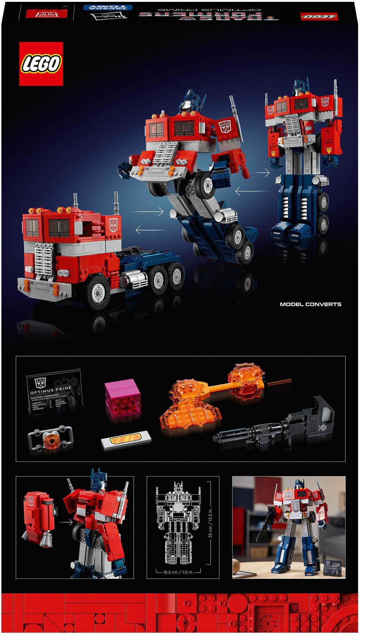 LEGO® Konstruktionsspielsteine »Optimus Prime (10302), LEGO® Icons« Made in Europe