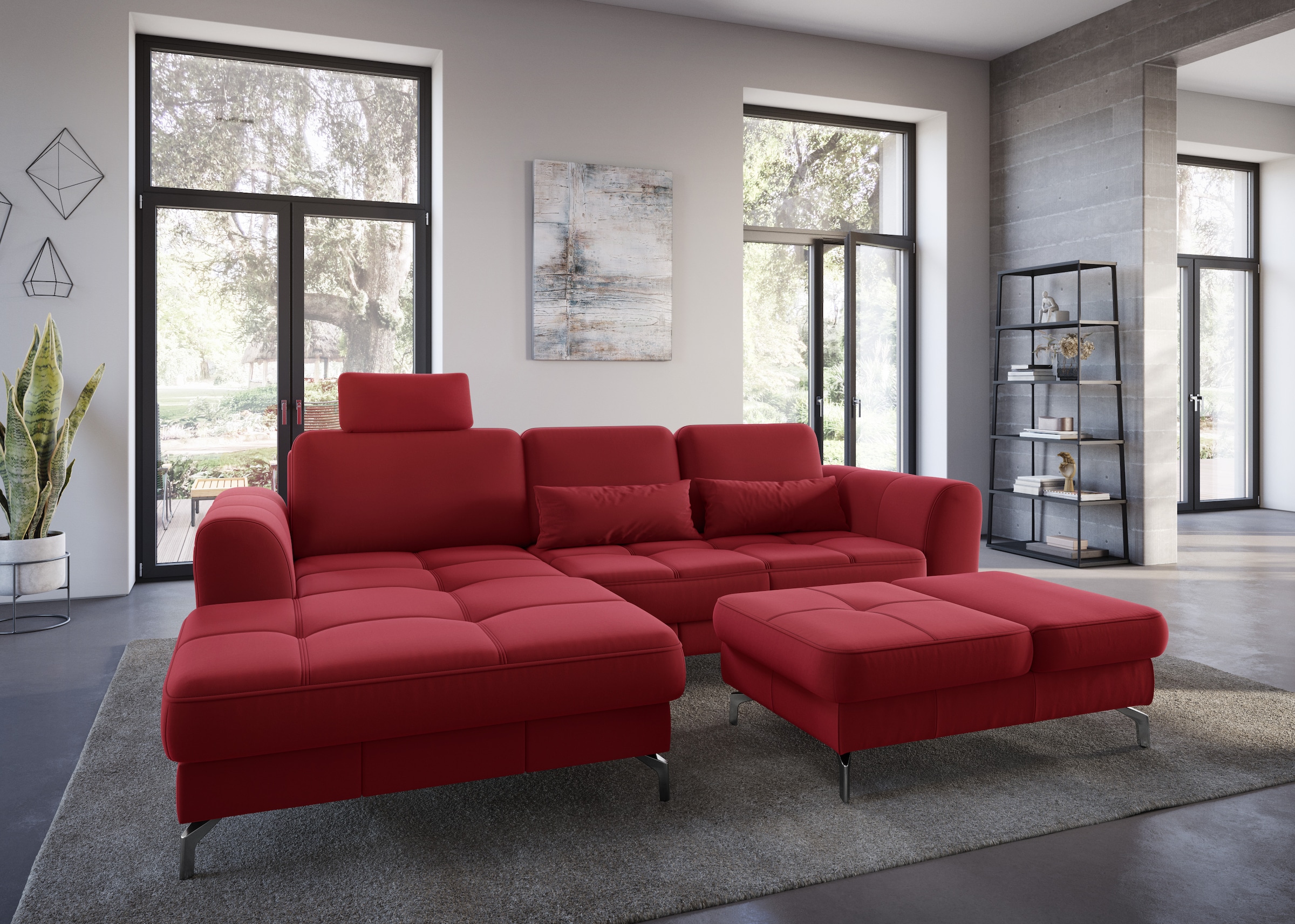 sit&more Hocker »Bendigo« mit Klappfunktion, Bodenfreiheit 12 cm, wahlweise in 2 Fussfarben