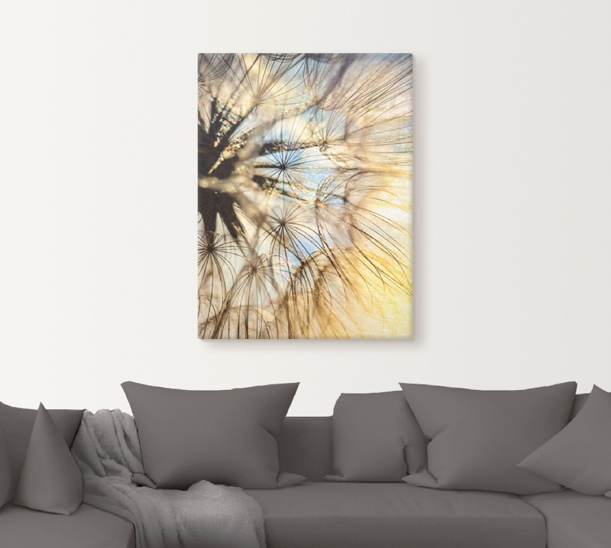 Artland Leinwandbild »Pusteblume Poesie« Blumen 1 Stk. tlg. auf Holzrahmen gespannt