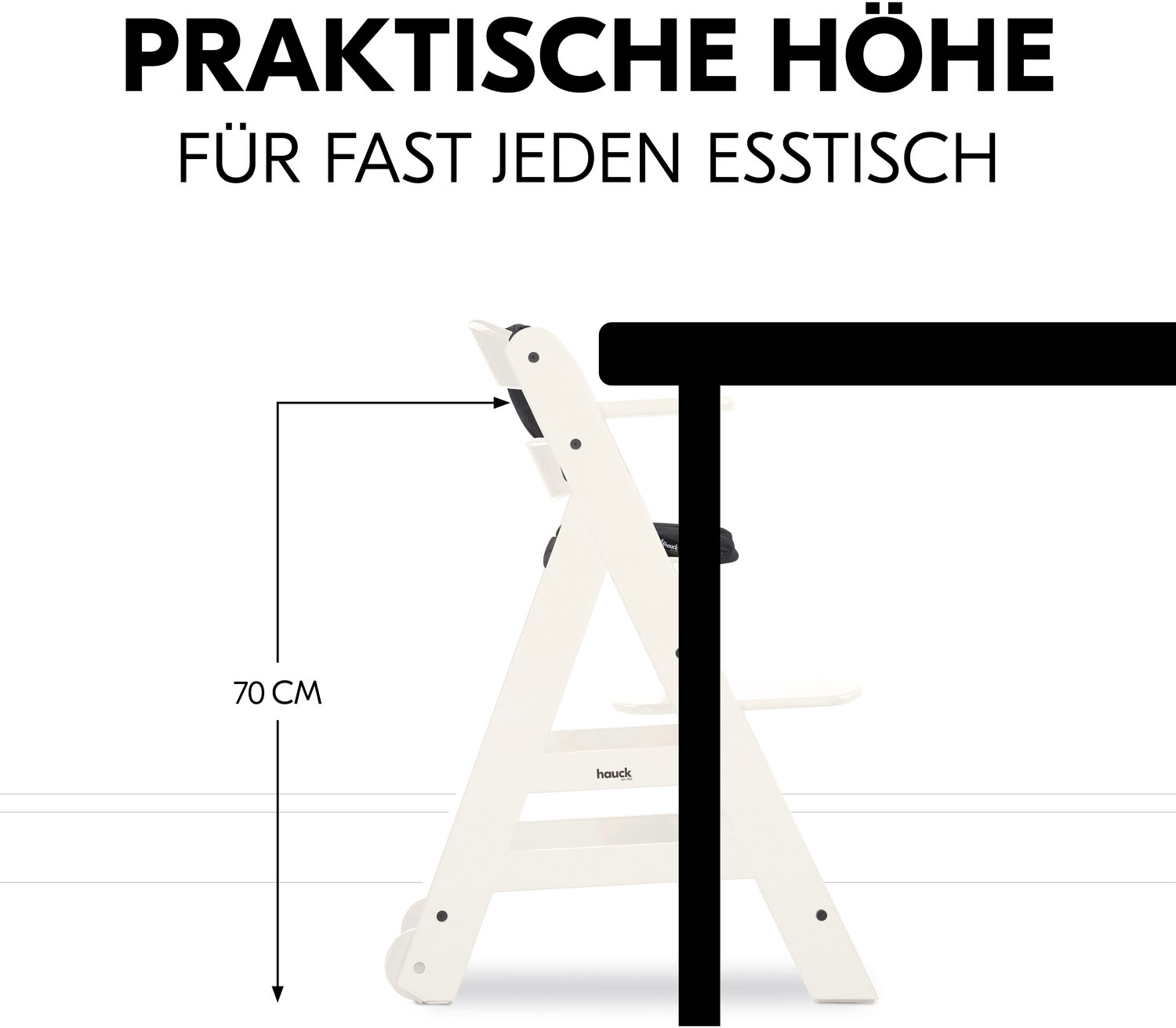 Hauck Hochstuhl »Beta+« () mit Holzrädern