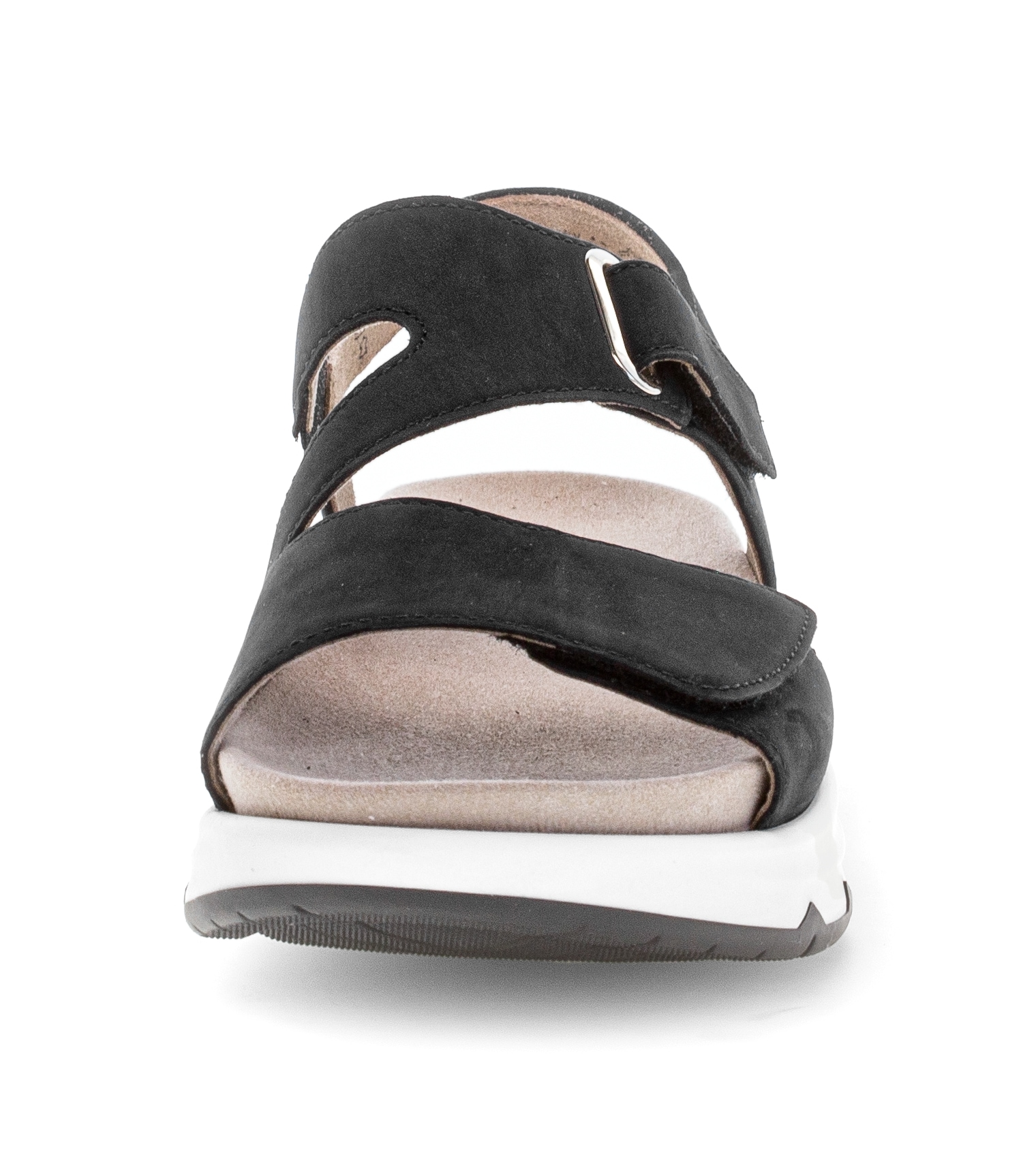 rollingsoft Sandales  compensé, sandale à brides avec fermetures velcro, largeur G