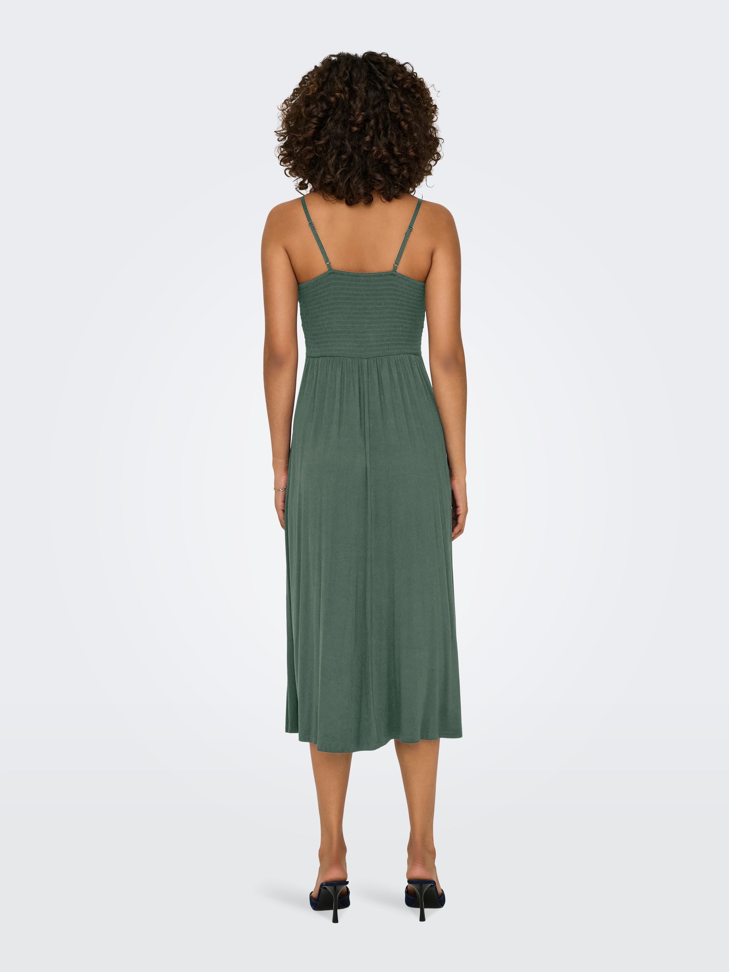 ONLY Robe spaghetti »ONLHONEY STRAP DRESS JRS« mélange viscose, coupe régulière