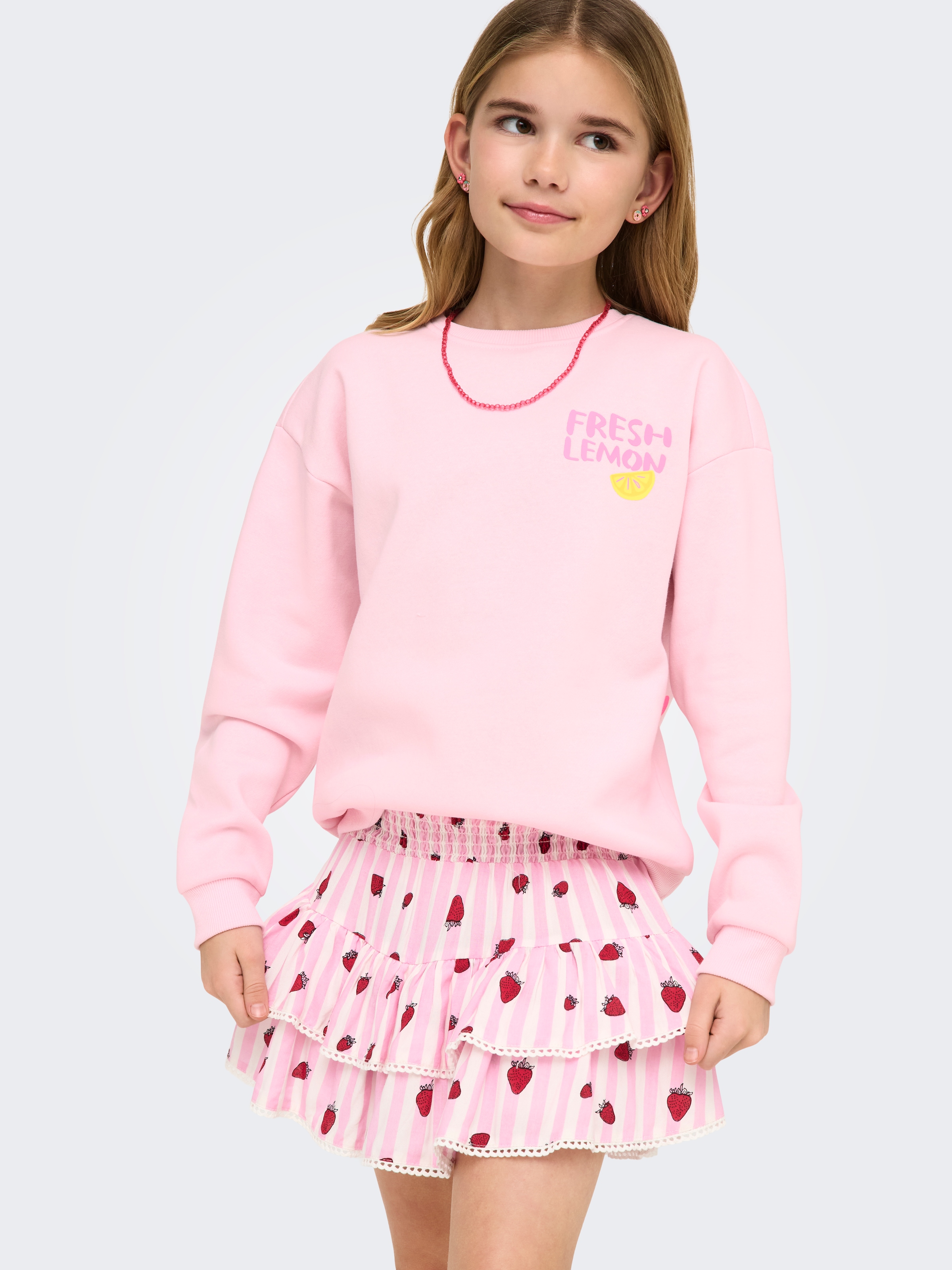 KIDS ONLY Jupe d'été »KOGGLOW LIFE TAPED EDGE SKORT AOP WVN« 1 avec superbes volants à bordure en dentelle discrète