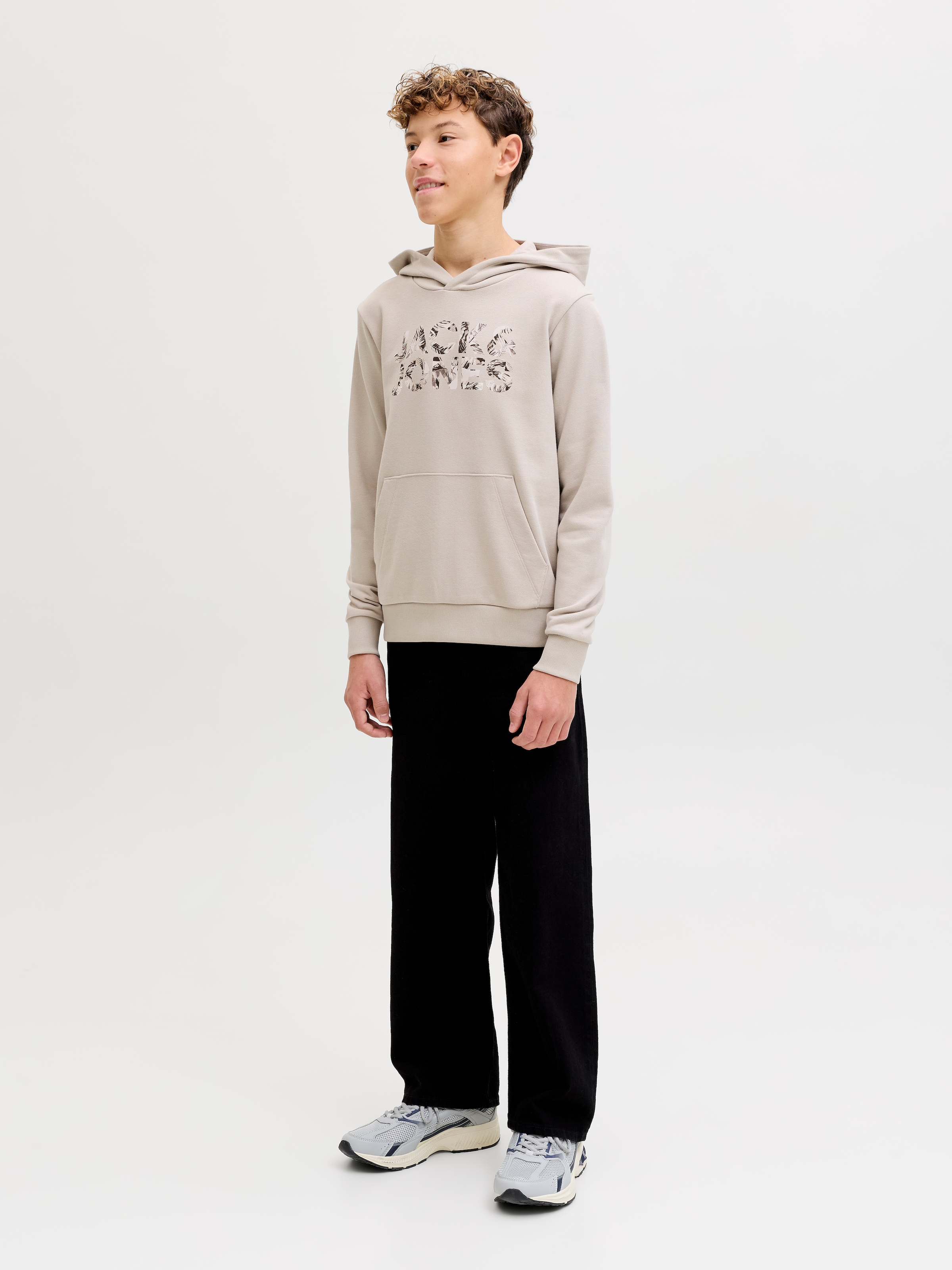 Jack & Jones Junior Kapuzensweatshirt »JJEJEFF LOGO SWEAT HOOD JNR«

