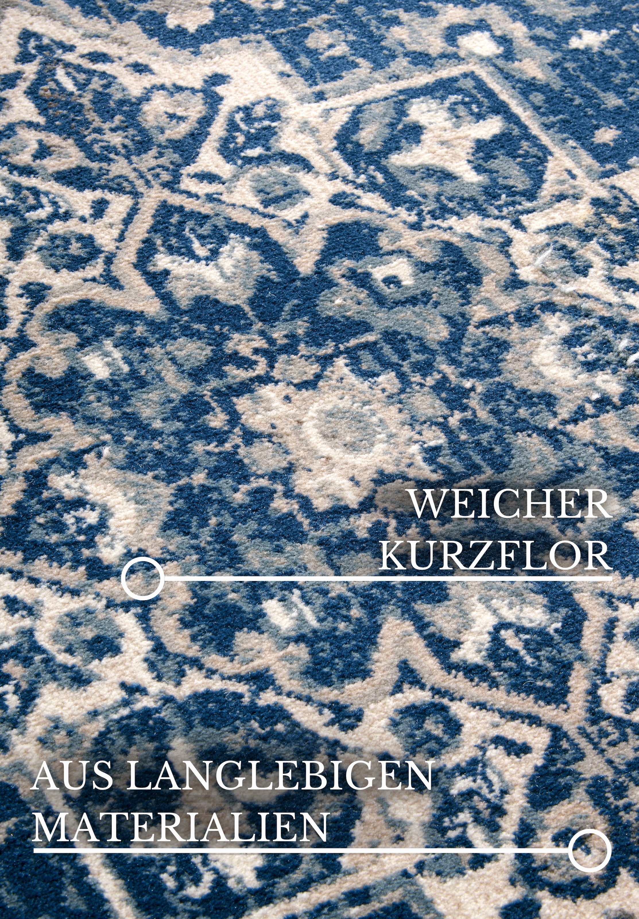 Villeroy & Boch Teppich »Jehanne« rechteckig 11 mm Höhe Orientalisch, Wohnzimmer, Schlafzimmer, Klassisch, Kurzflor, Weich