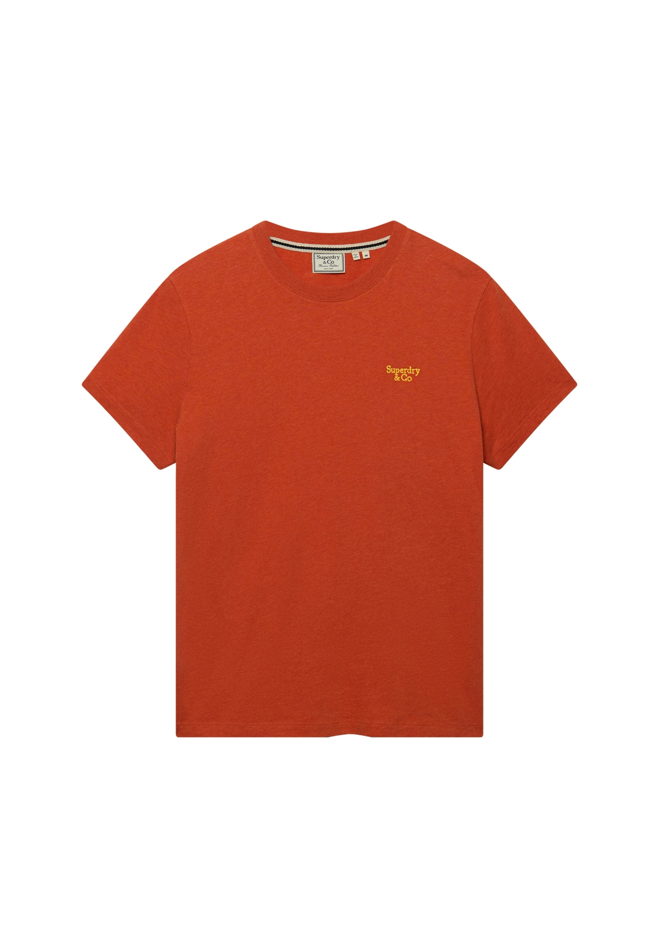 Superdry Shirt à col rond »ESSENTIAL SERIF LOGO EMB TEE« coton, coupe régulière