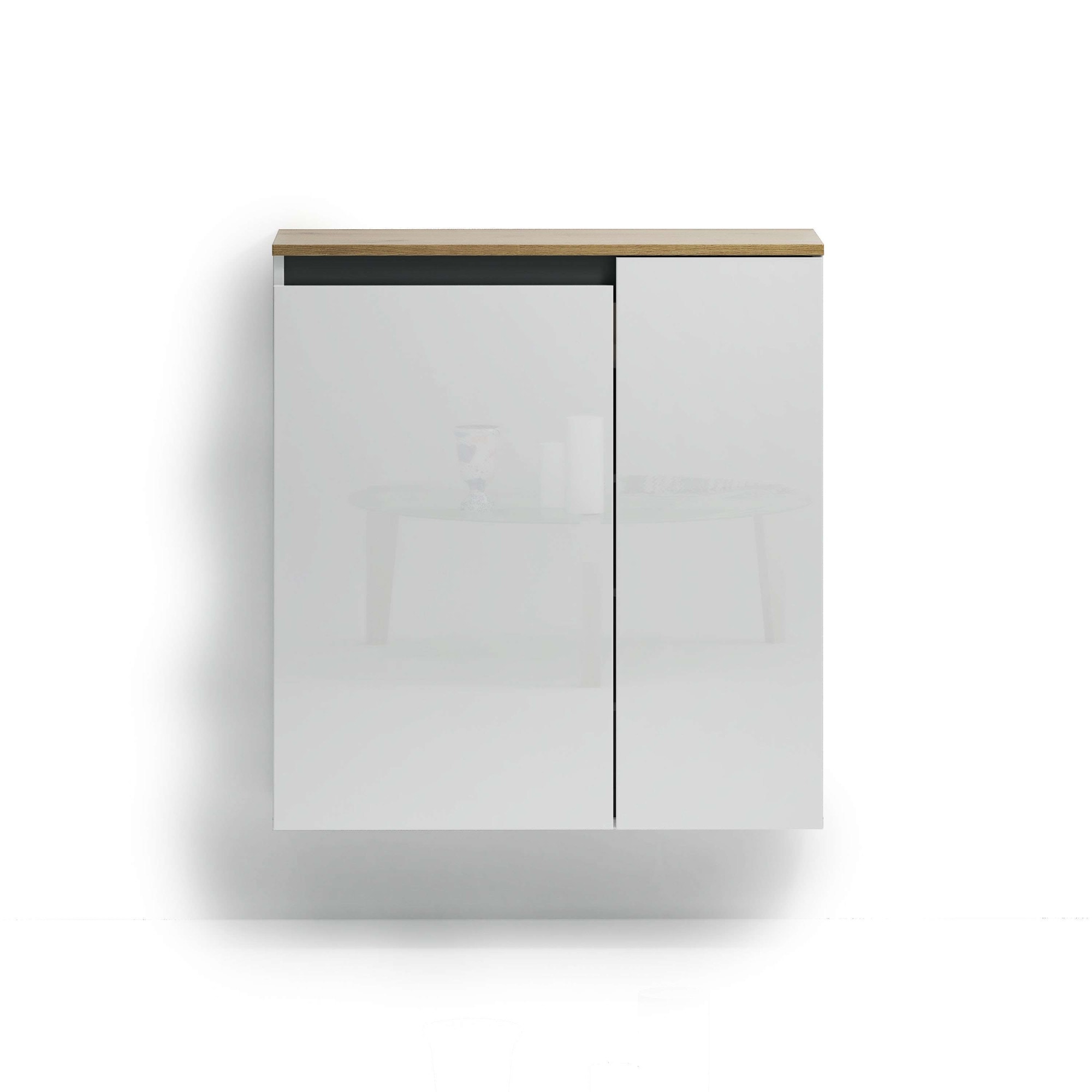 Home affaire Schuhschrank »Zippo, Schuhkommode,Schuhregal,Made in Italy,hängend« 1 Stk. tlg. Front/Korpus Hochglanz lackiert B/T: 80x35 cm,5 Fächer,15 paar Schuhe