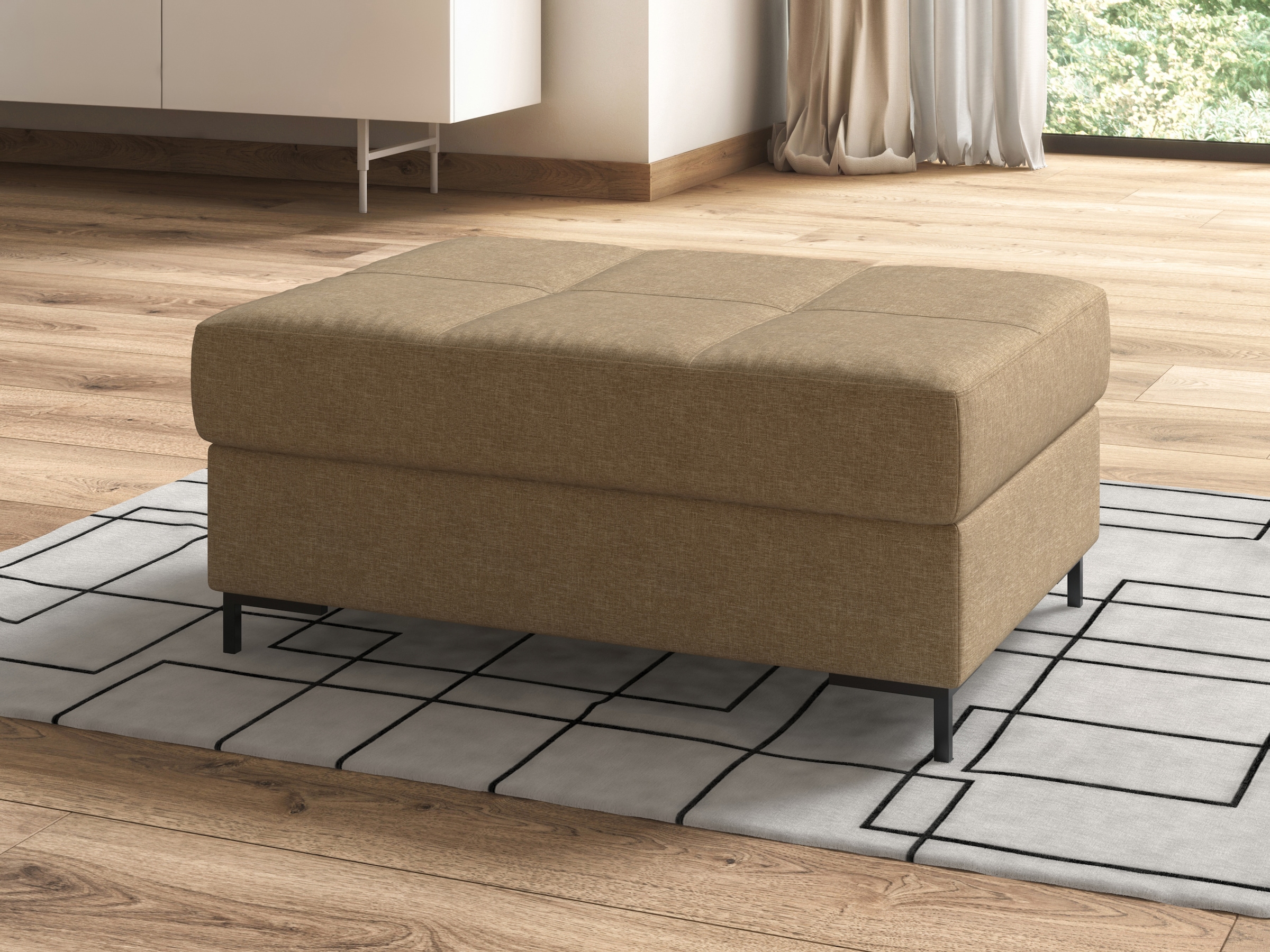 DOMO collection Polsterhocker »Capelo« inklusive Federkern