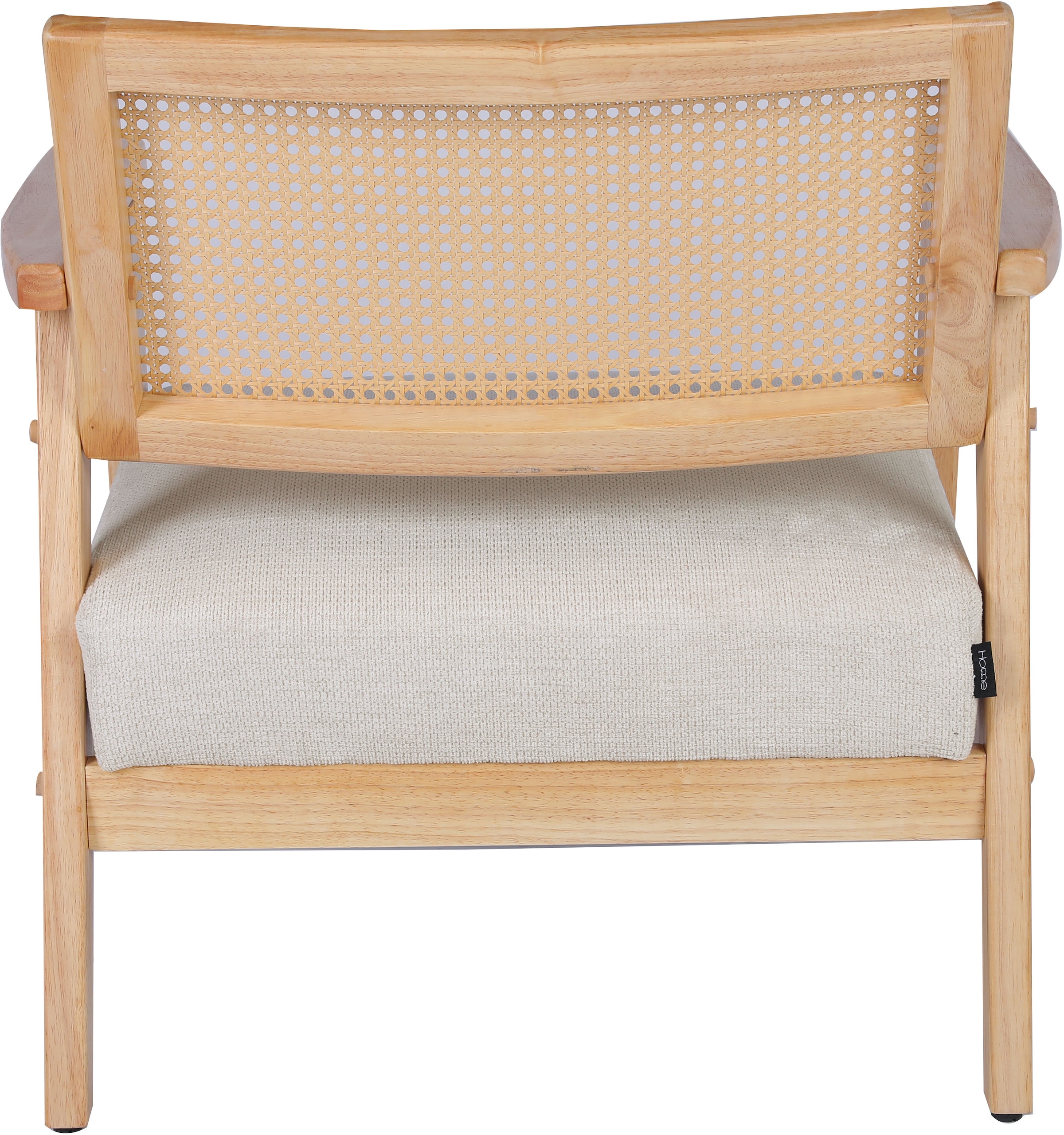 Home affaire Loungesessel »VILLAINE« Einzelsessel, Rattan-Sessel mit Wiener Geflecht, Cord, Webstoff