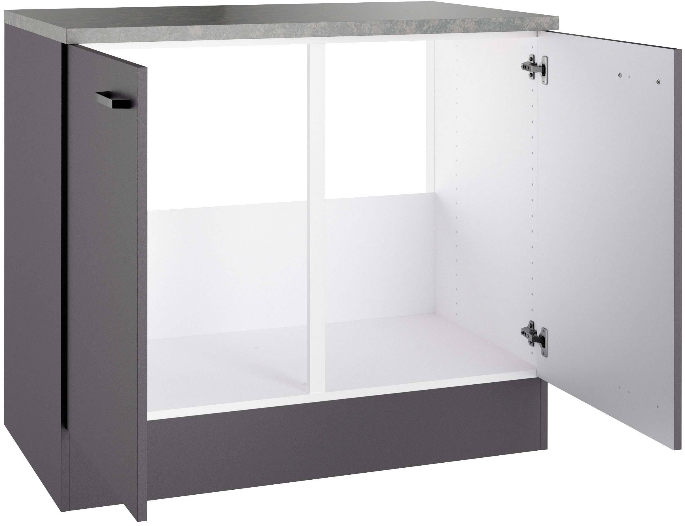 OPTIFIT Spülenschrank »OPTImulti« Breite 100 cm, Tiefe 60 cm, mit 2 Türen, inkl. Arbeitsplatte