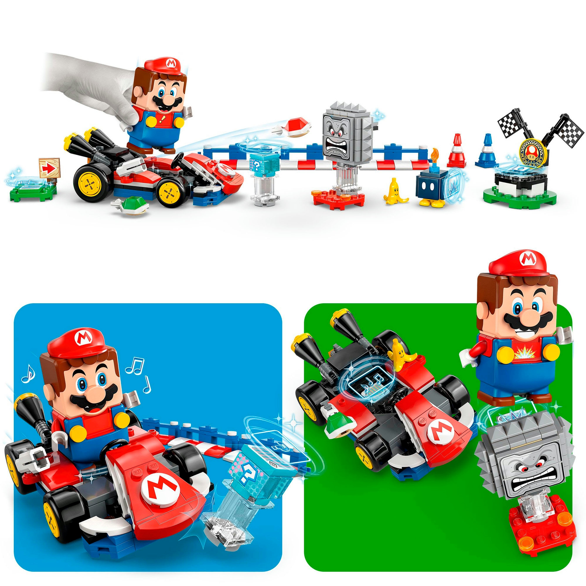 LEGO® Pions de construction »Mario Kart – Interaktiver LEGO Mario & Standard-Kart (72043)« LEGO Super Mario; Made in Europe