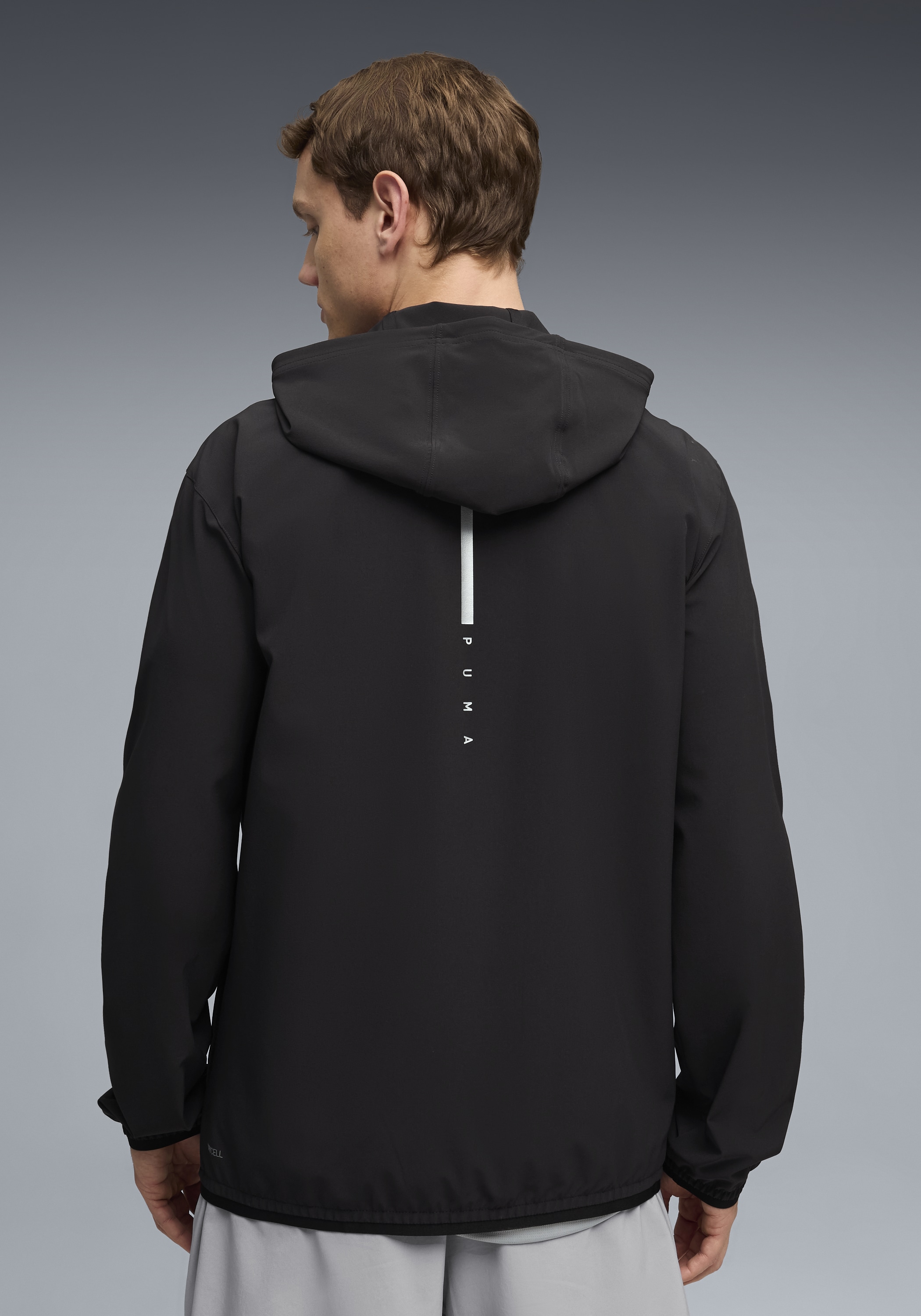 PUMA Kapuzensweatjacke »M PWRTRAIN STRETCH WOVEN JACKET« mit Kapuze, für Training und sportliche Aktivitäten