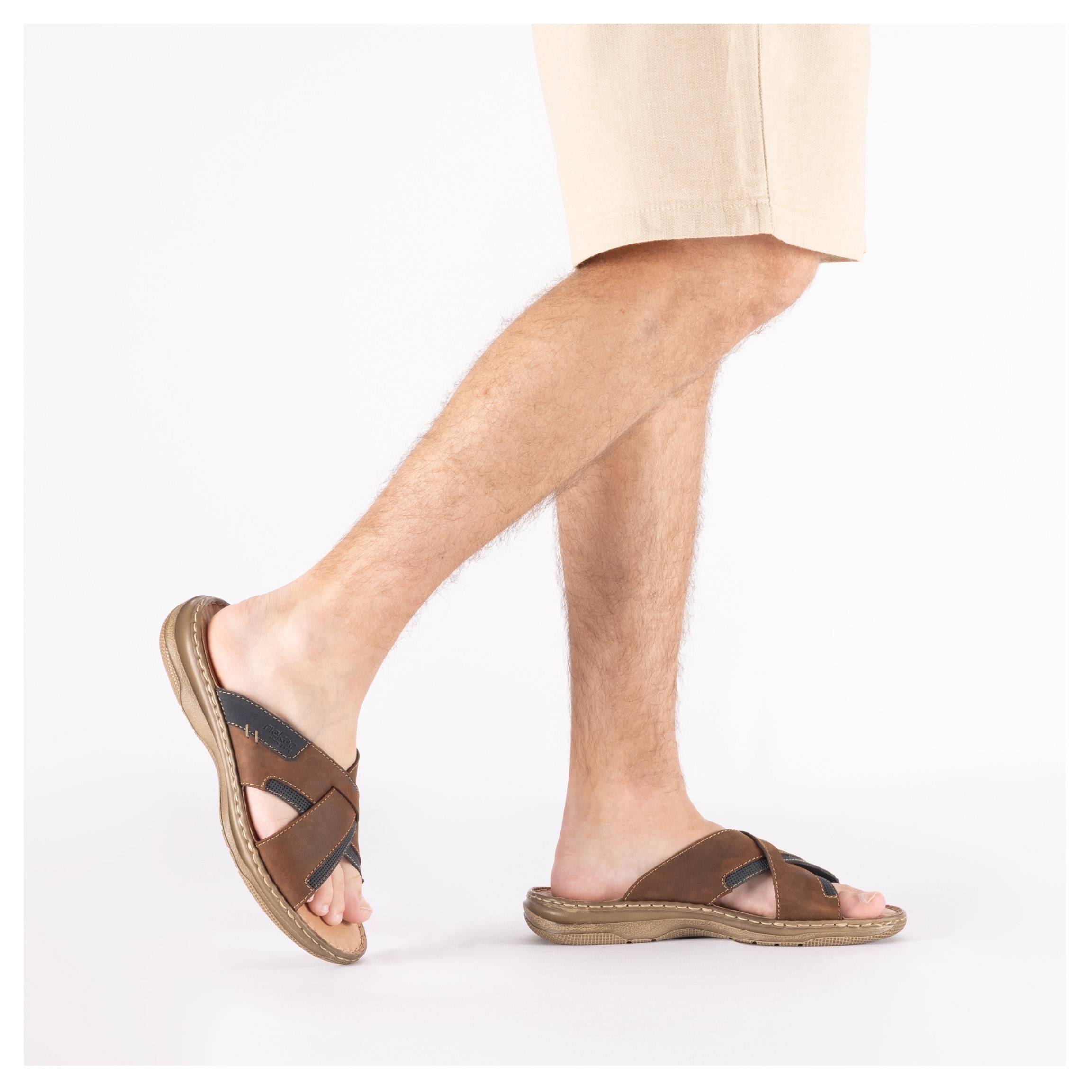 Rieker Pantolette  Chaussure d'été, chaussure de plage, chaussure de vacances avec bandage croisé
