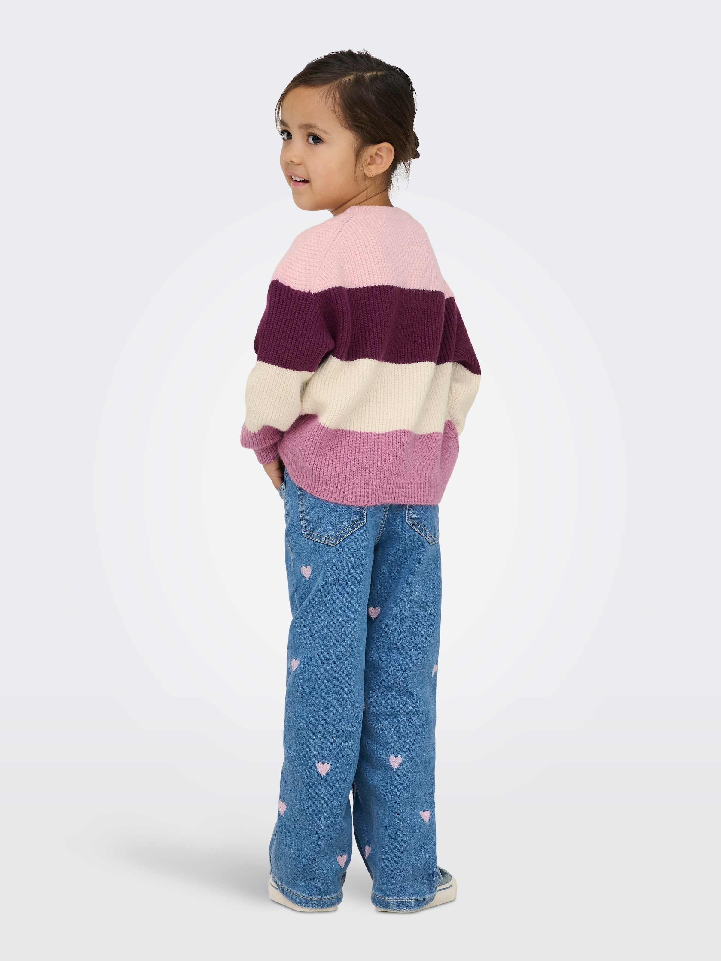 KIDS ONLY Pull en tricot »KMGSANDY L/S STRIPE PULLOVER KNT NOOS« mélange viscose, coupe régulière